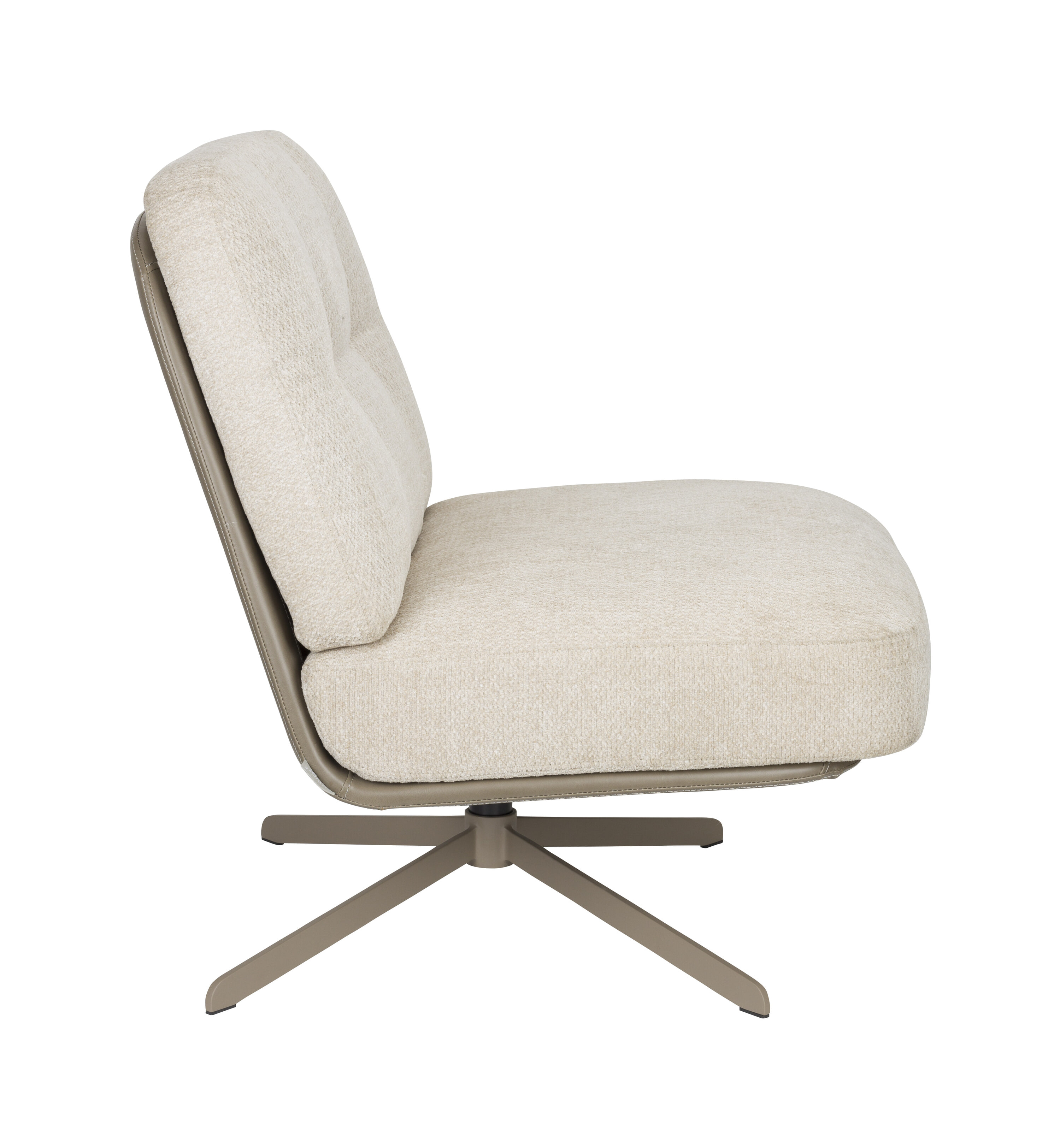 Zuiver Draaifauteuil 'Benjamin' kleur Crème