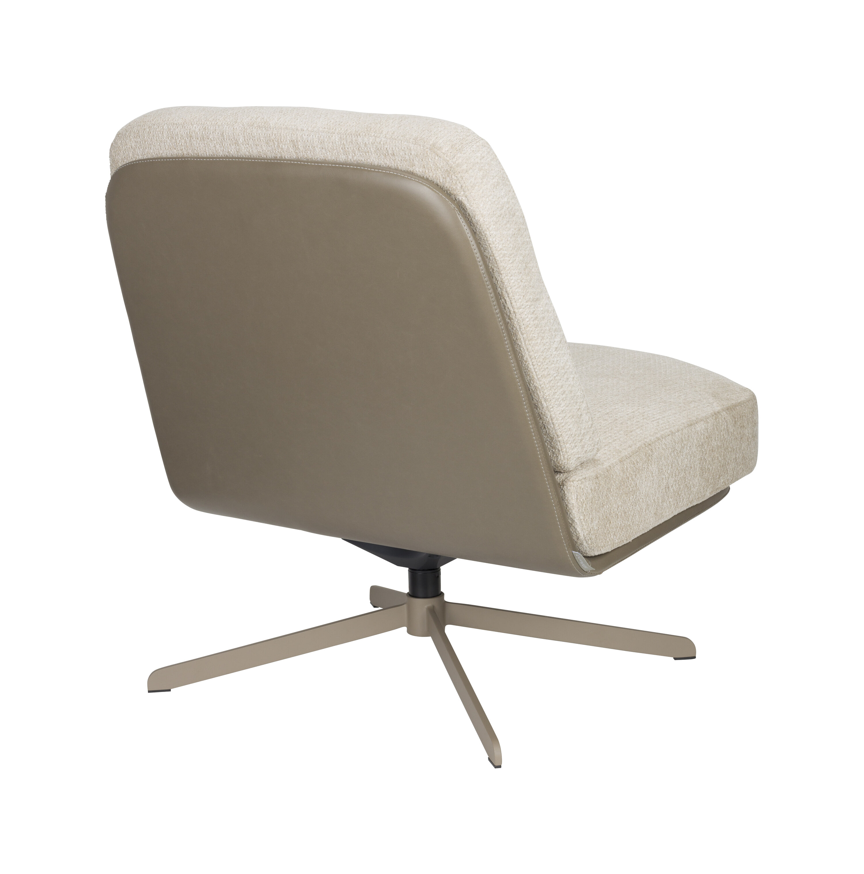 Zuiver Draaifauteuil 'Benjamin' kleur Crème