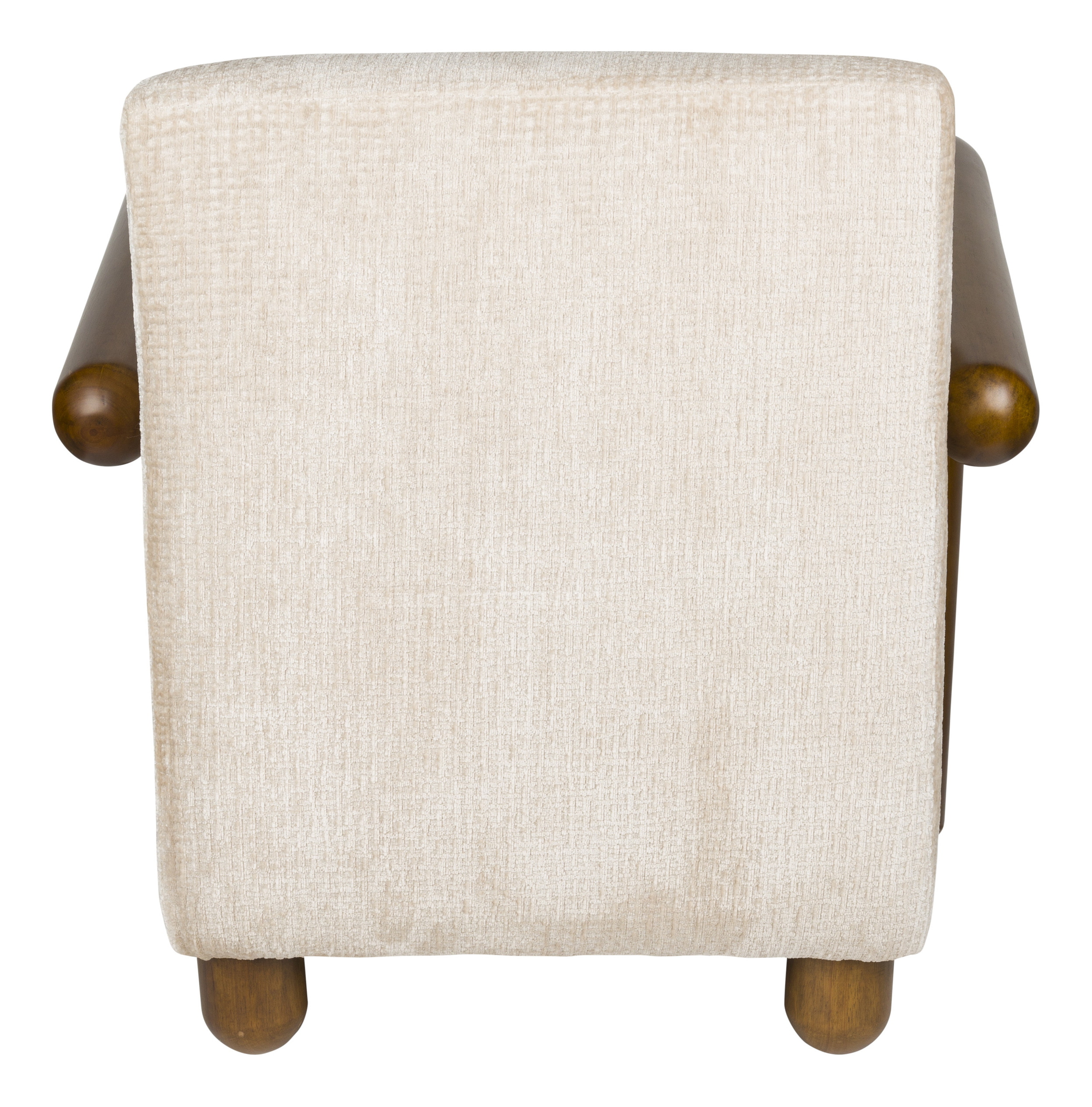 Dutchbone Fauteuil 'Robinson' Chenille en rubberhout