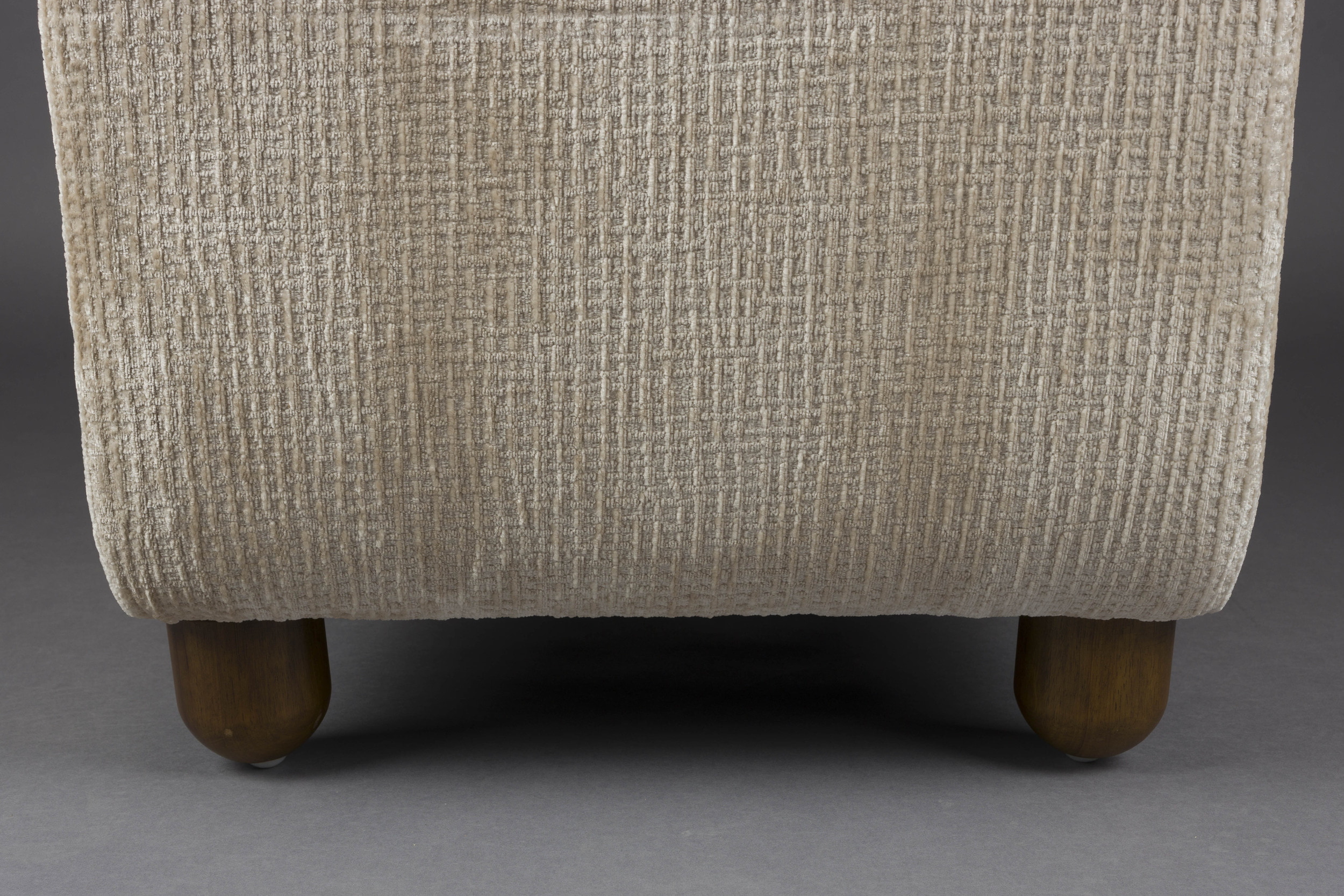 Dutchbone Fauteuil 'Robinson' Chenille en rubberhout