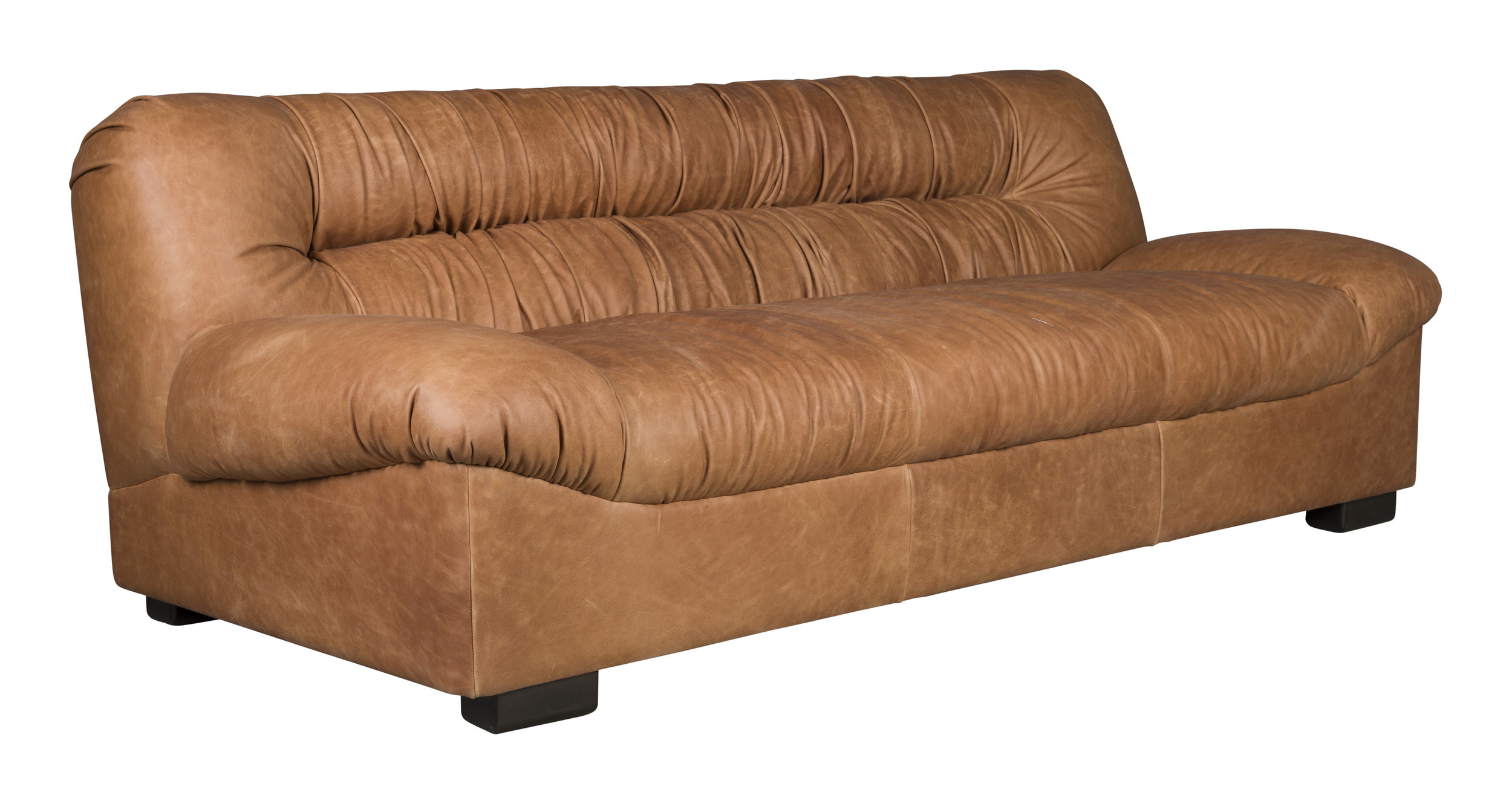 Dutchbone 3-zits Bank 'Douglas' Wax Leder, kleur Cognac