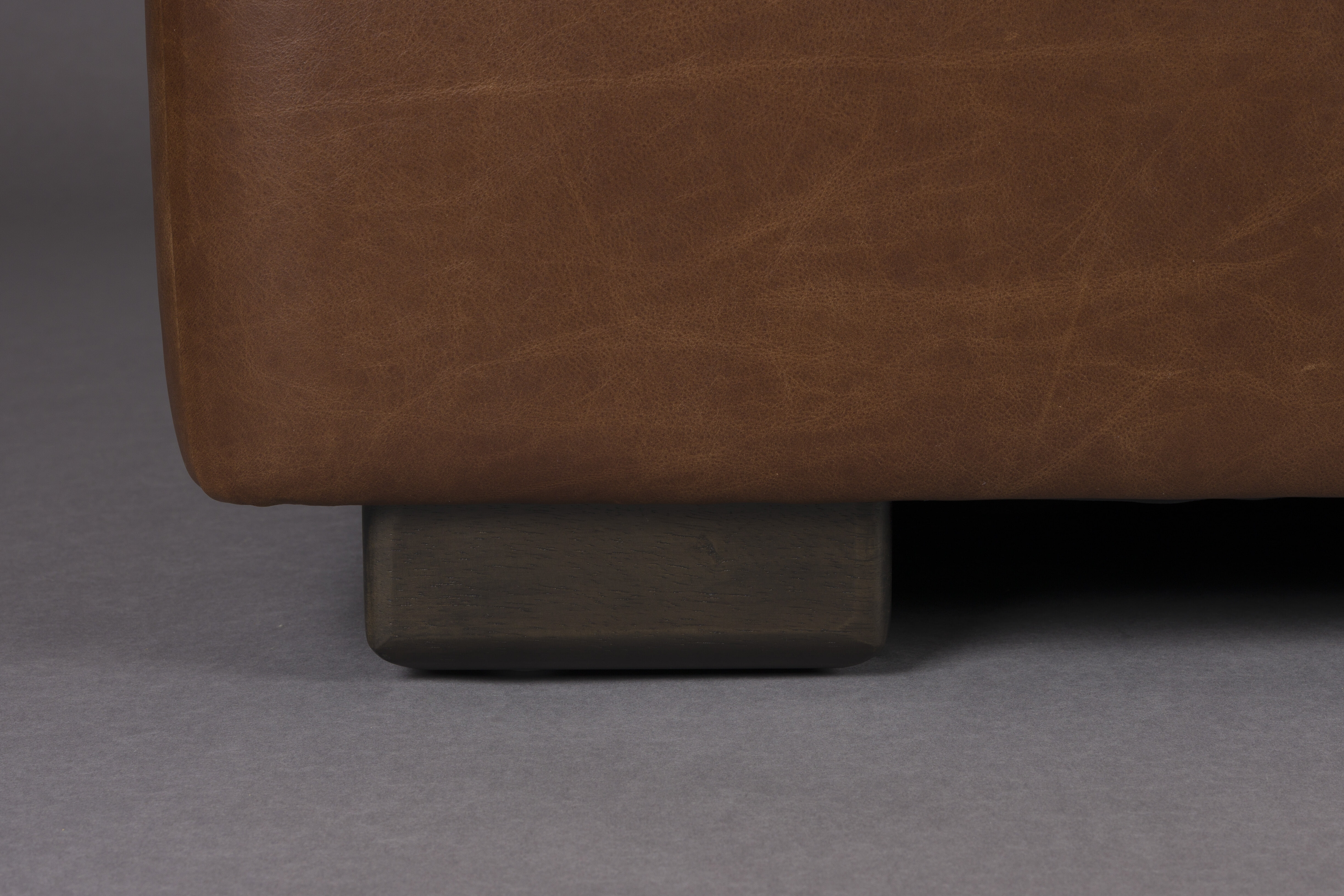 Dutchbone 3-zits Bank 'Douglas' Wax Leder, kleur Chocolate