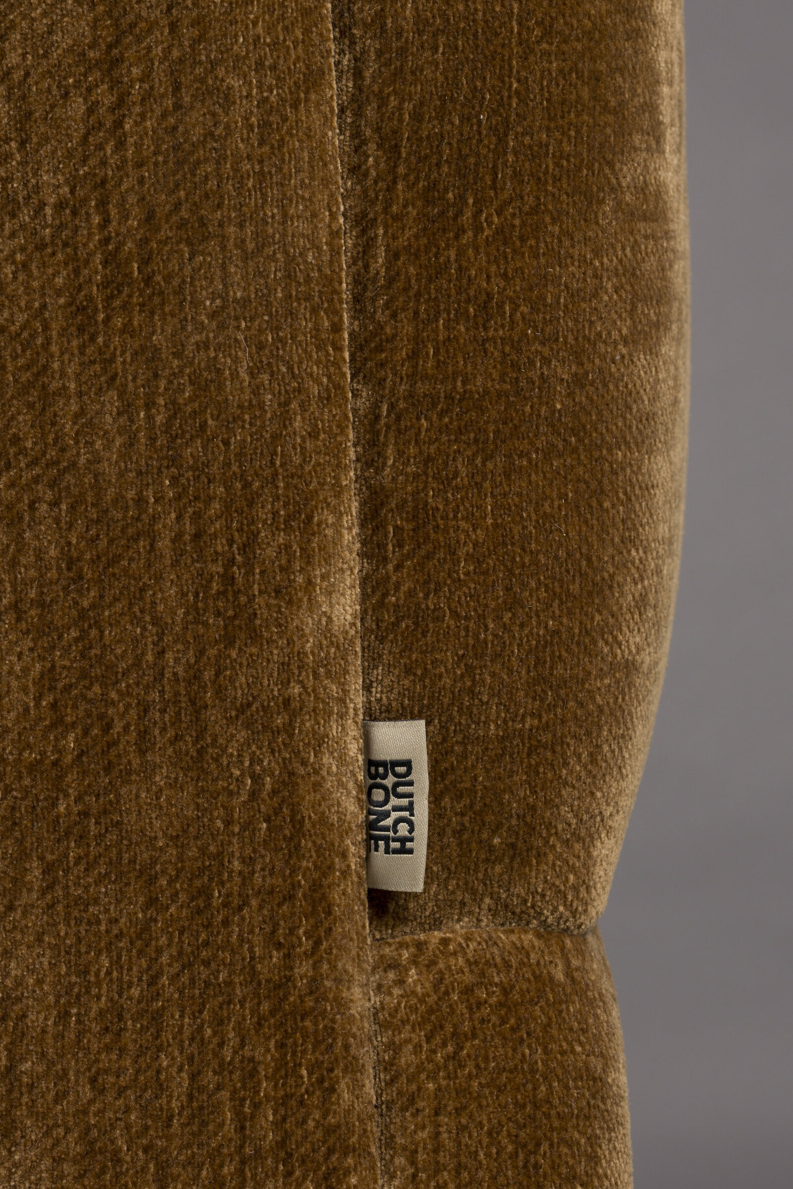 Dutchbone 3-zits Bank 'Douglas' Velvet, kleur Cognac