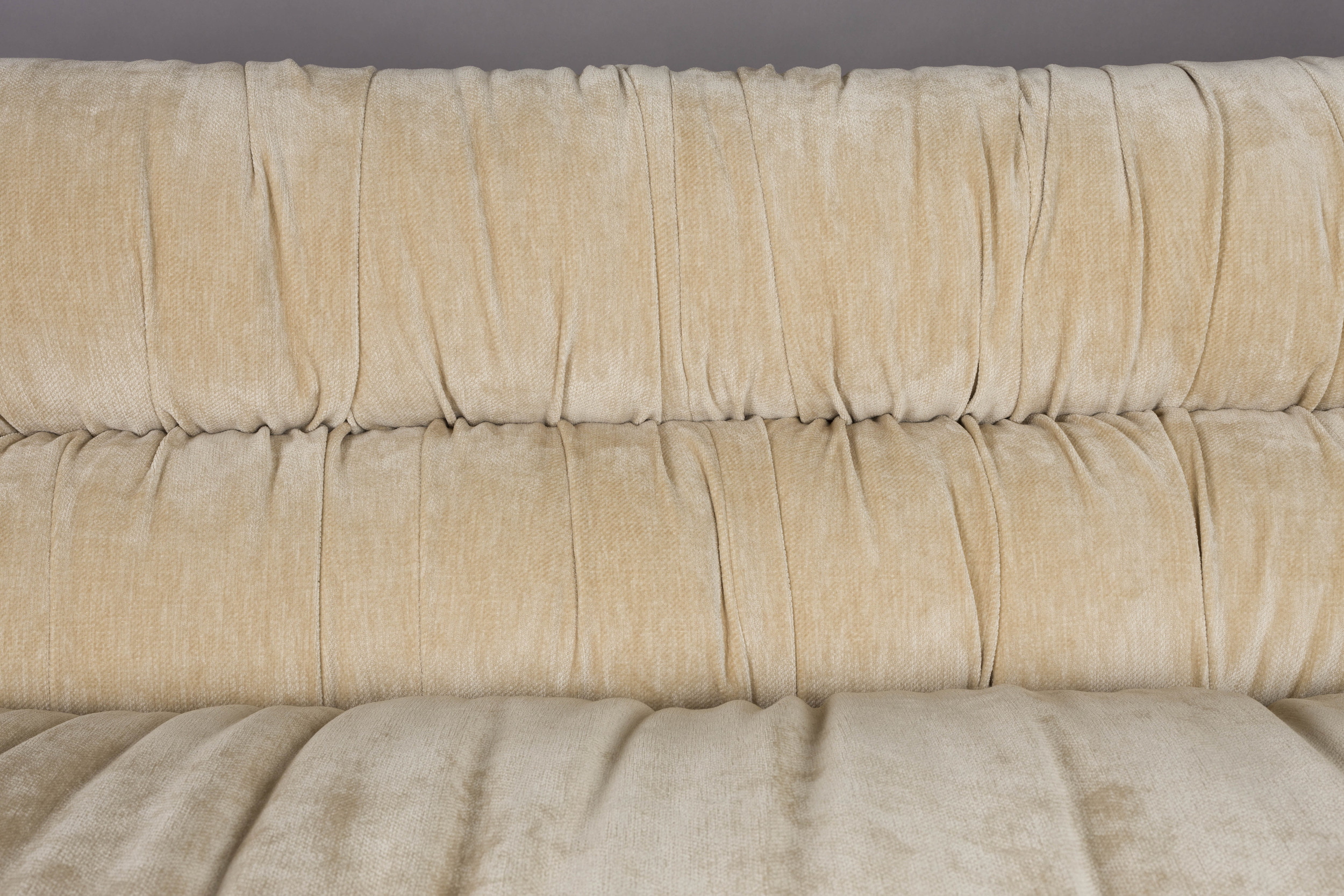 Dutchbone 3-zits Bank 'Douglas' Velvet, kleur Beige