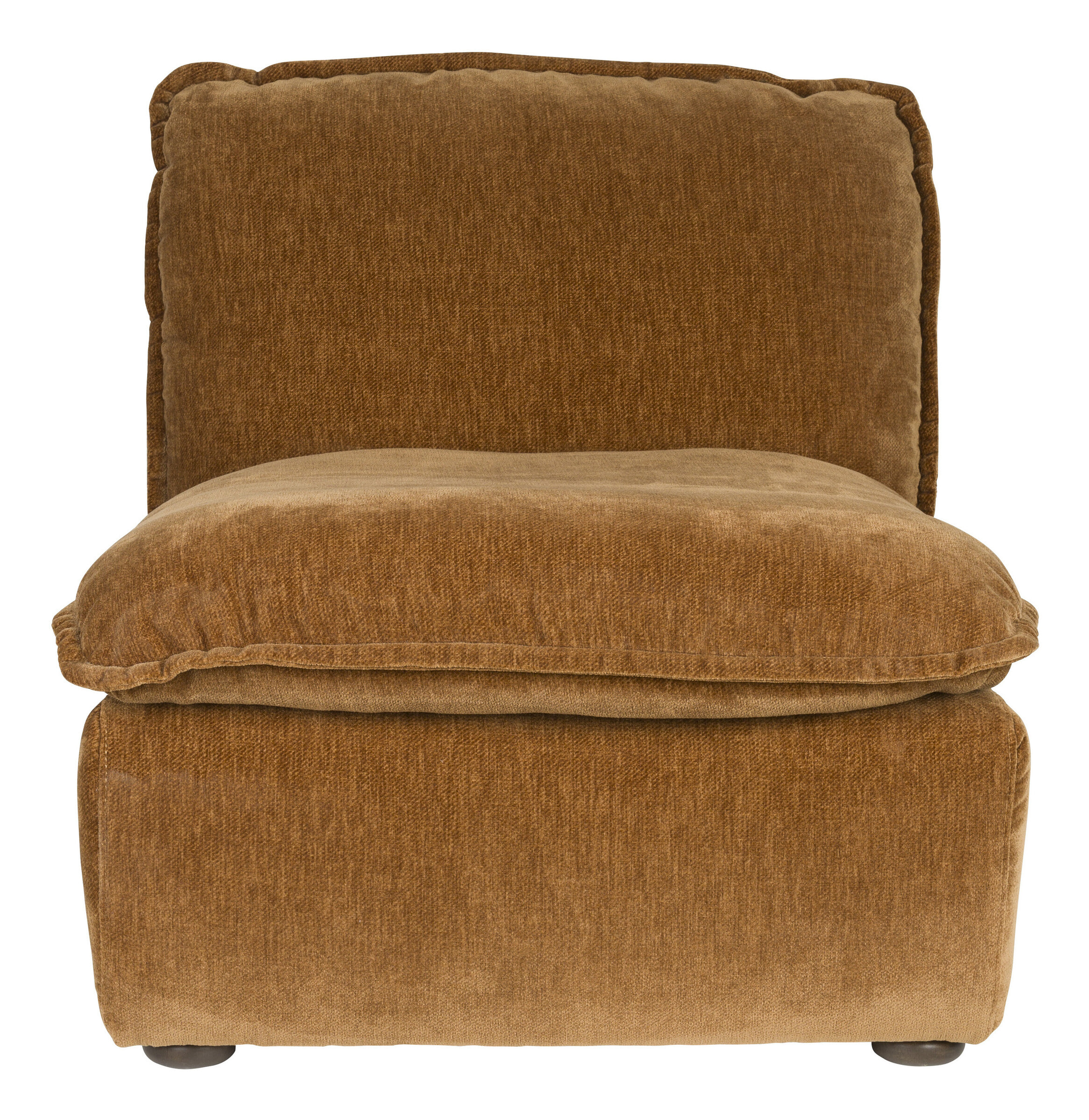 Dutchbone Fauteuil 'Radley' Velvet, kleur Cognac