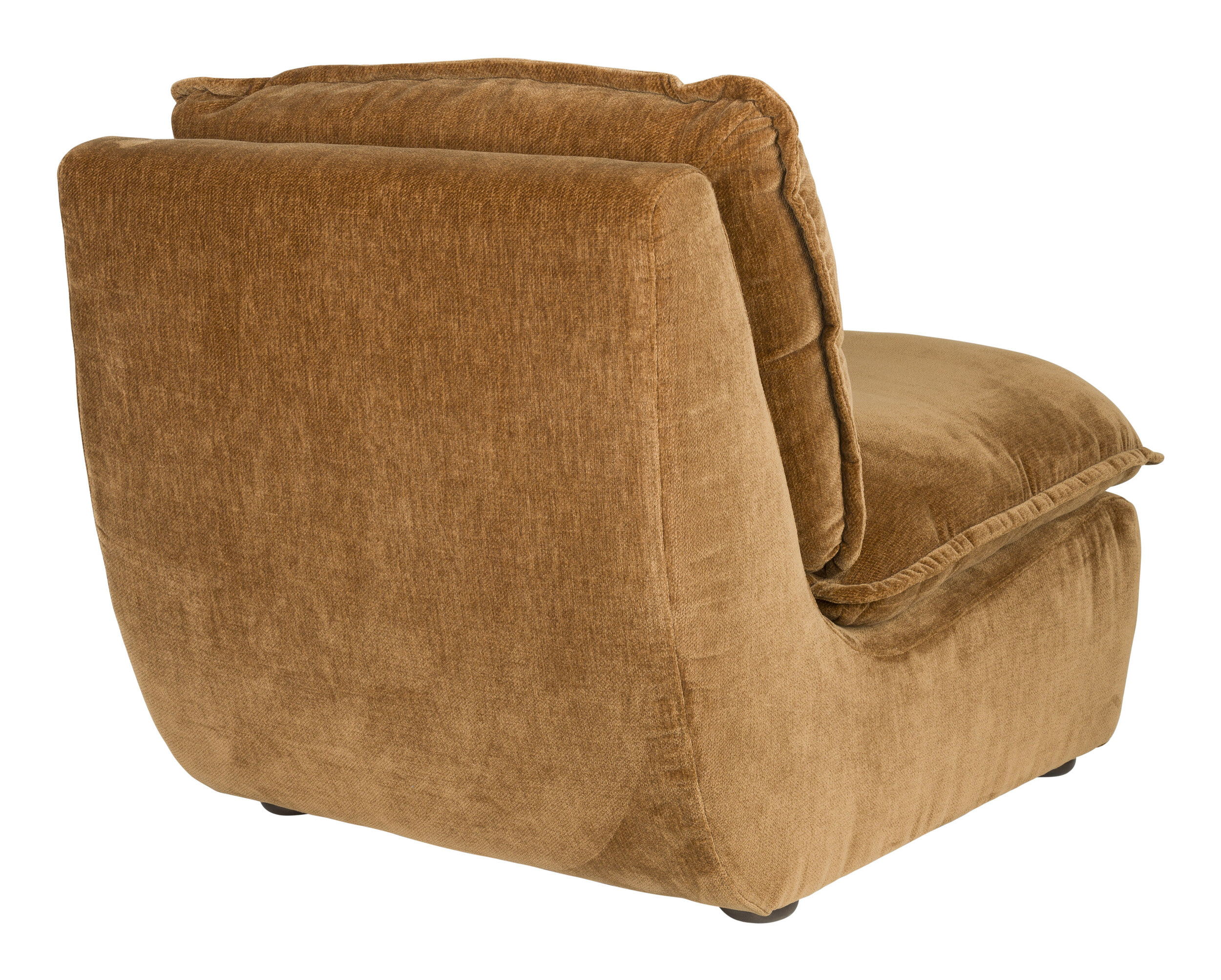 Dutchbone Fauteuil 'Radley' Velvet, kleur Cognac