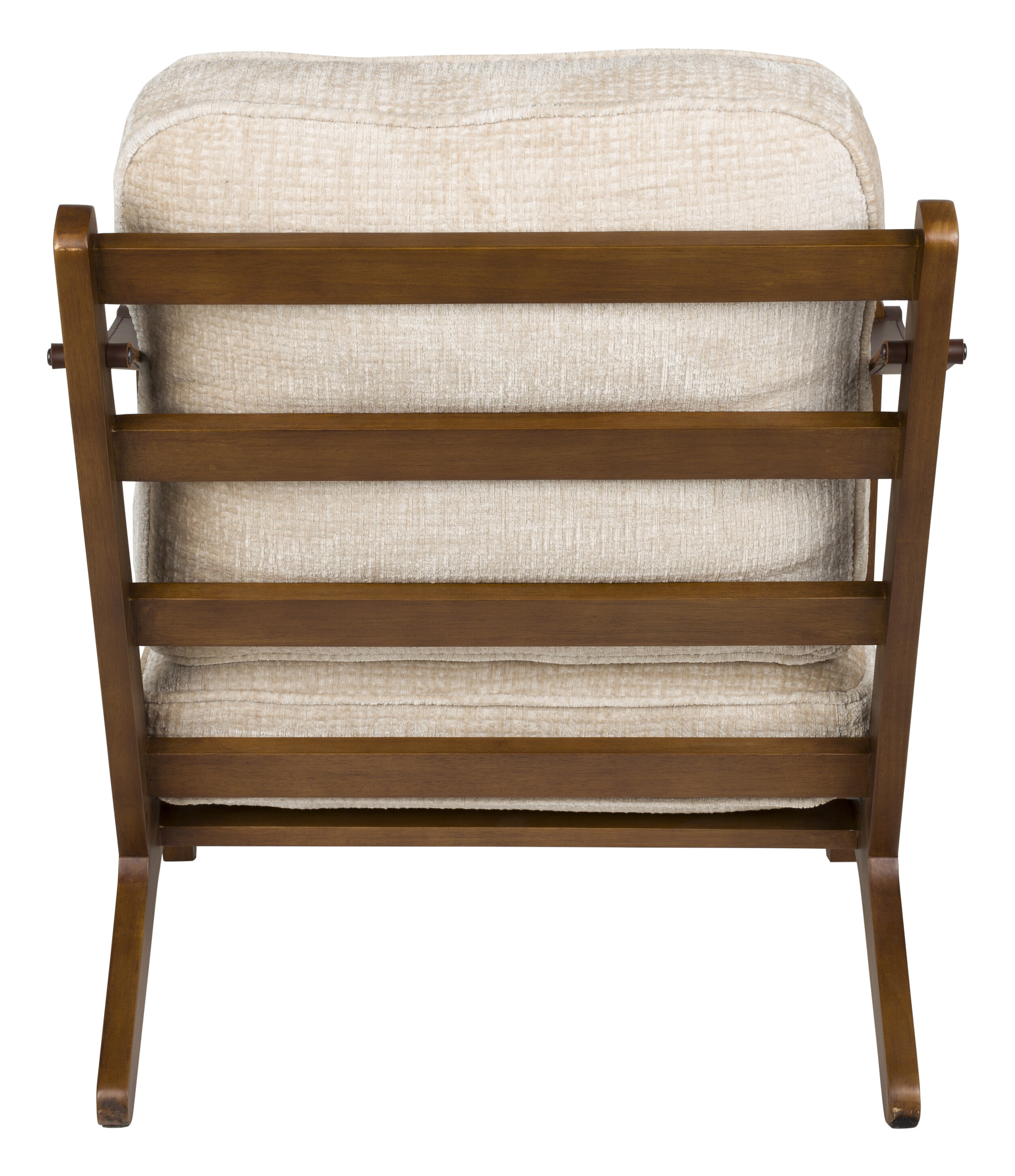 Dutchbone Fauteuil 'Washington' Mangohout en geweven stof