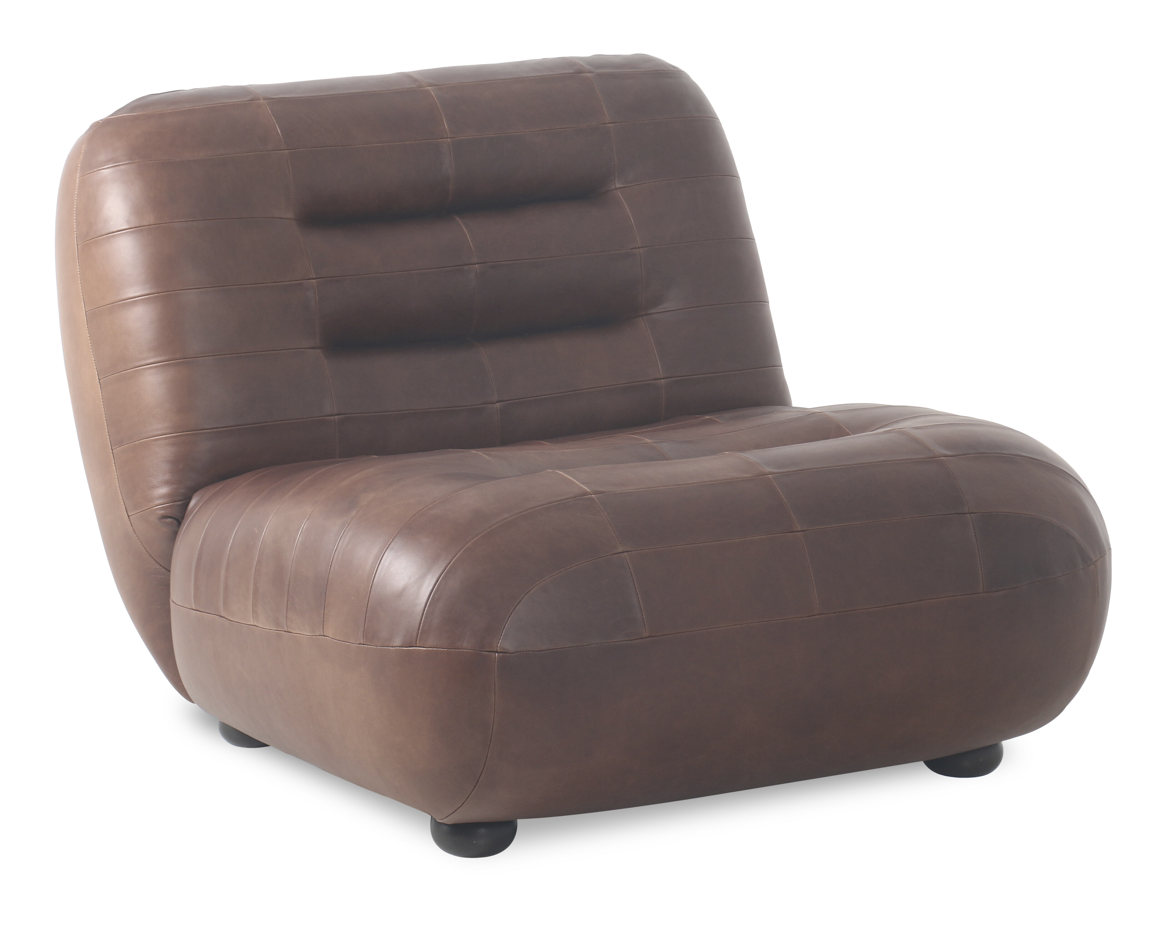 Dutchbone Fauteuil 'Wyatt' Wax Leder, kleur Chocolate