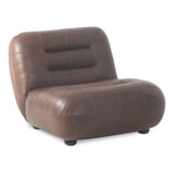 Dutchbone Fauteuil 'Wyatt' Wax Leder, kleur Chocolate
