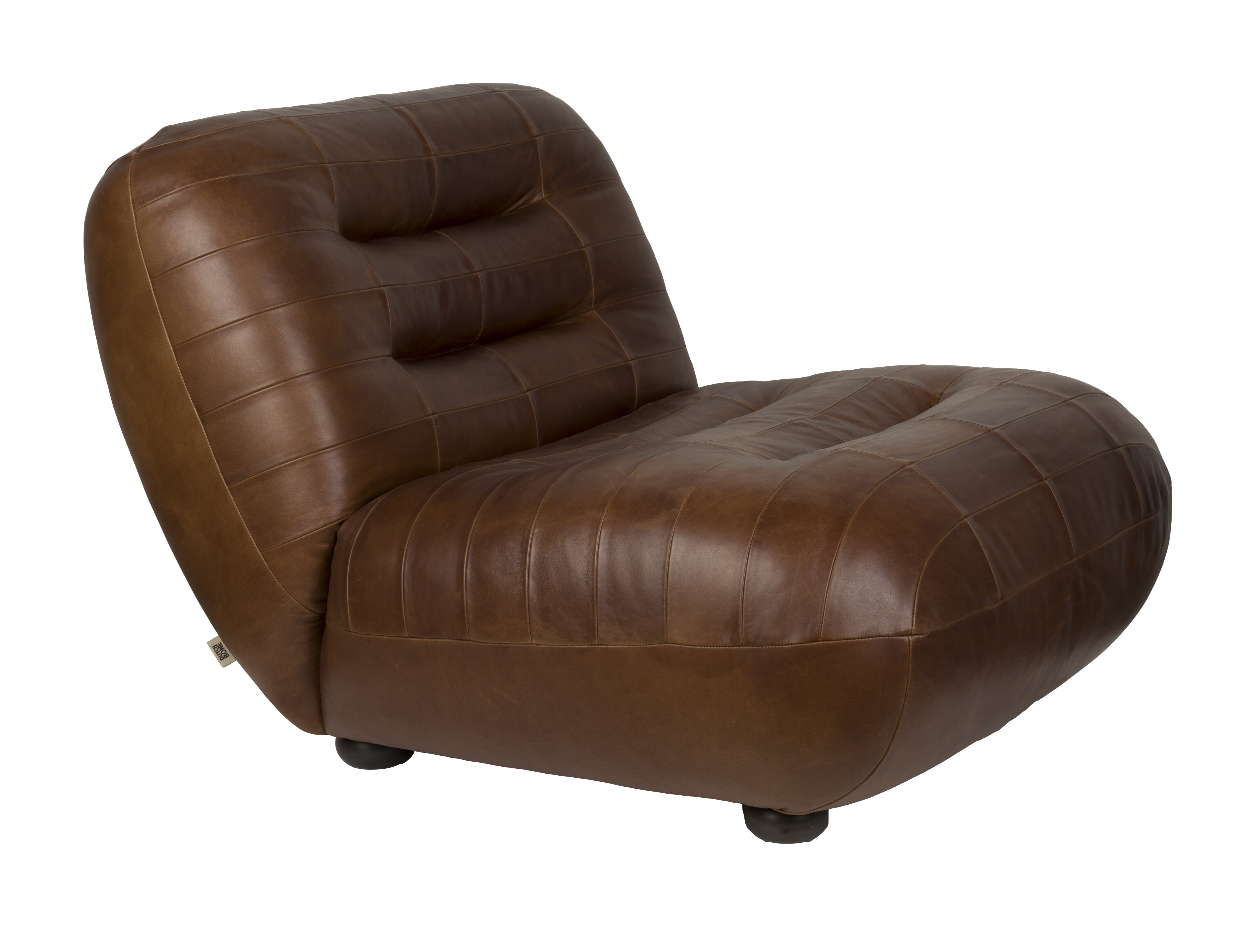 Dutchbone Fauteuil 'Wyatt' Wax Leder, kleur Chocolate