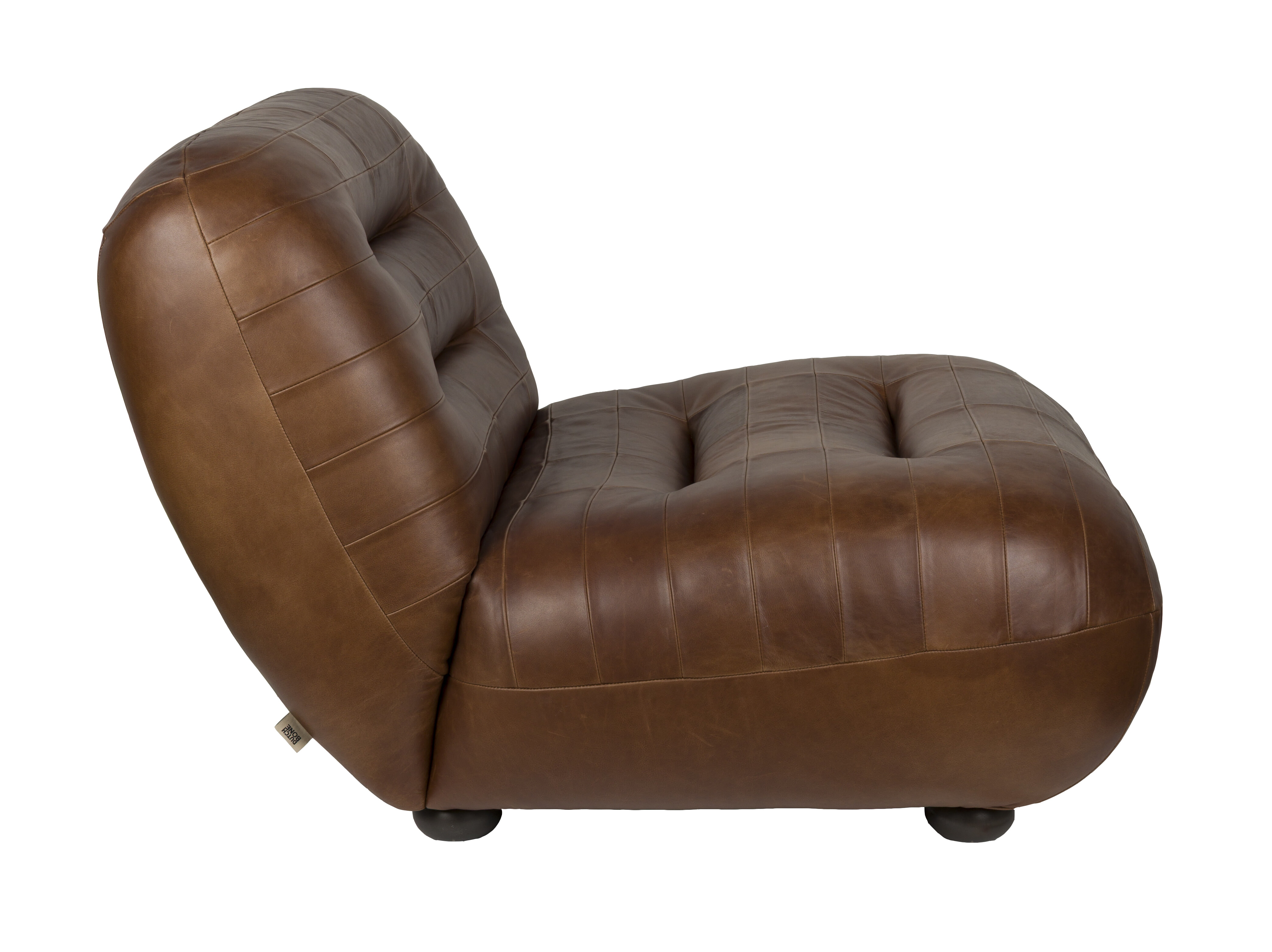 Dutchbone Fauteuil 'Wyatt' Wax Leder, kleur Chocolate