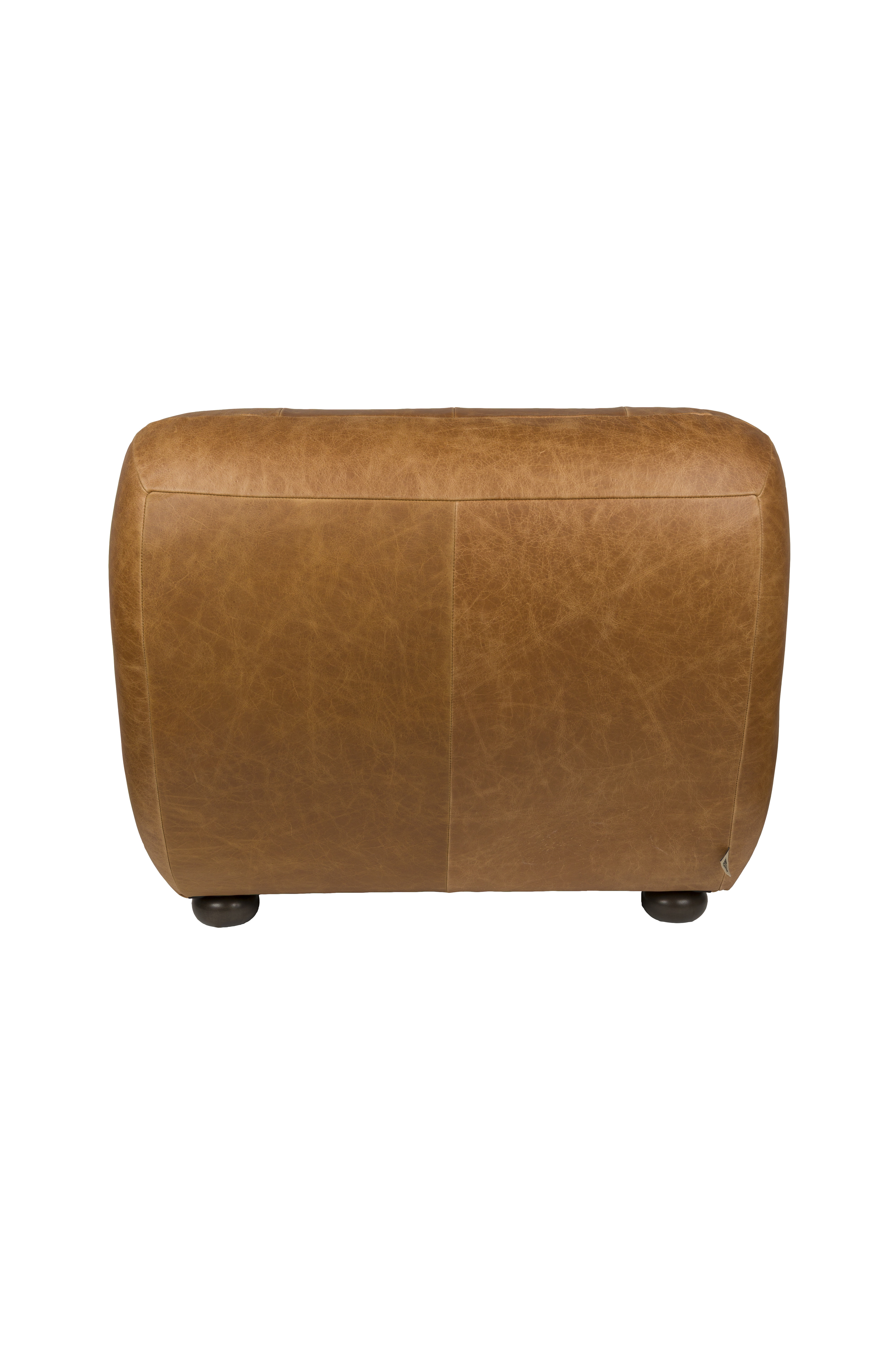 Dutchbone Fauteuil 'Wyatt' Wax Leder, kleur Cognac