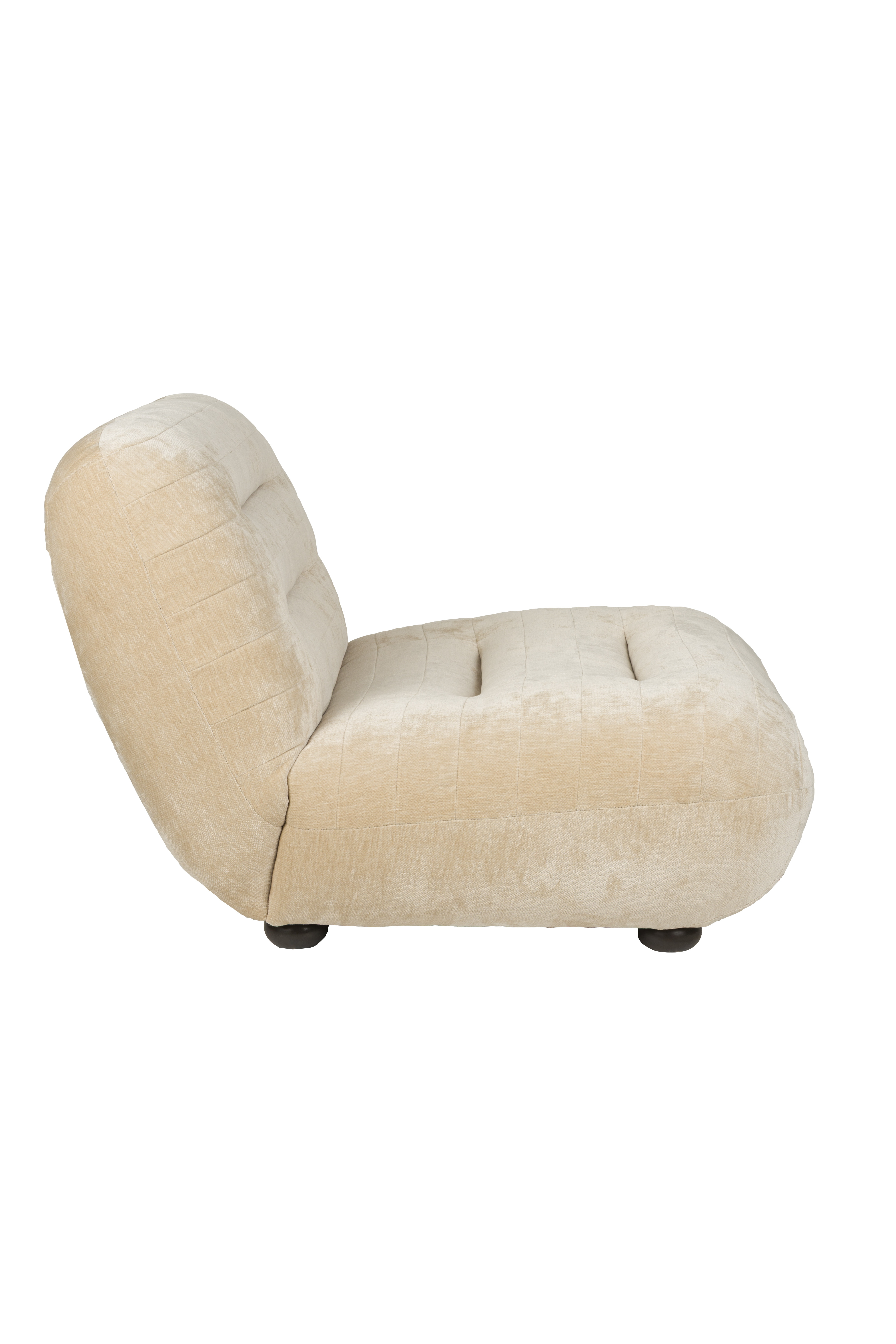 Dutchbone Fauteuil 'Wyatt' Velvet, kleur Beige