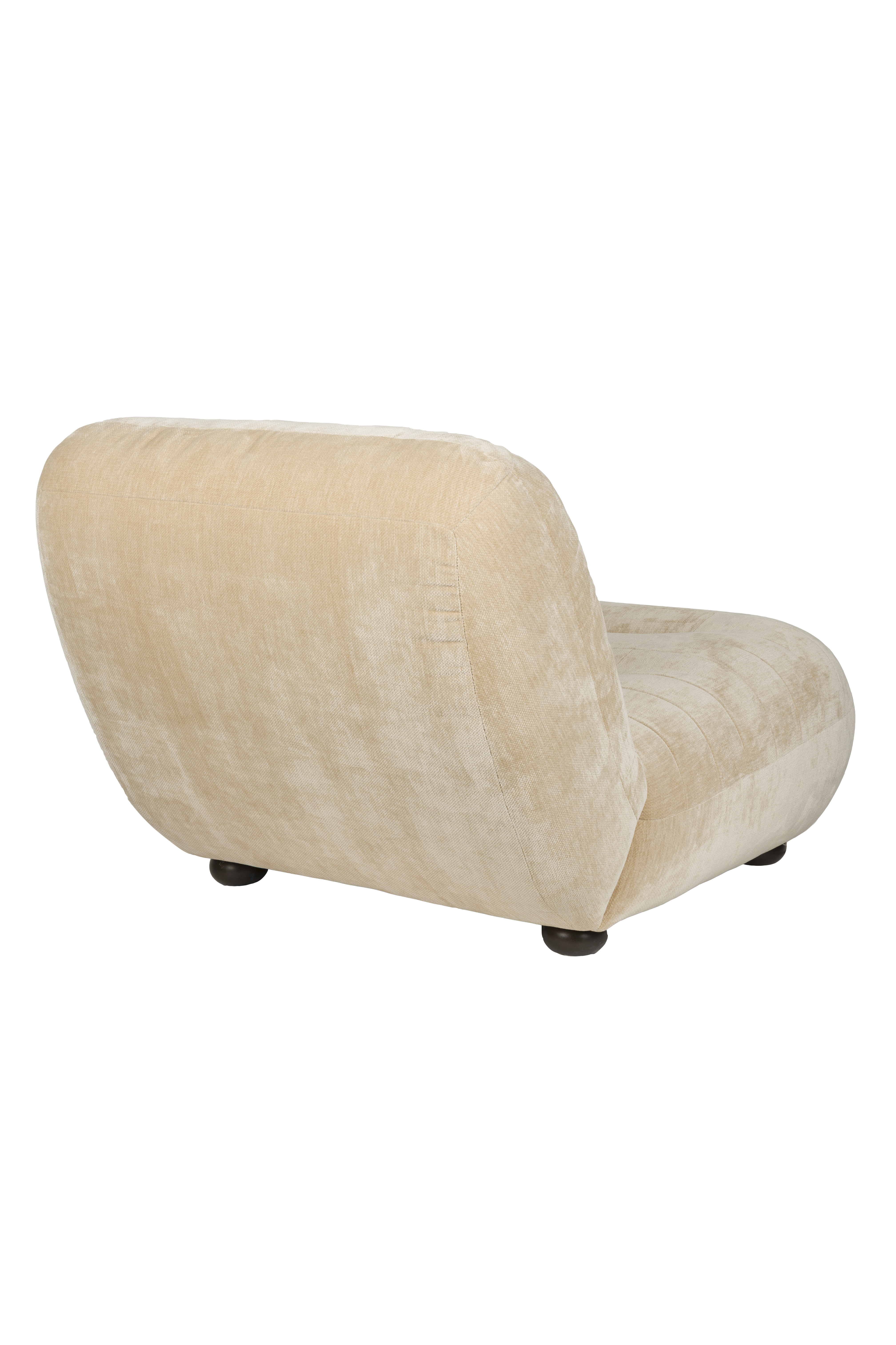 Dutchbone Fauteuil 'Wyatt' Velvet, kleur Beige