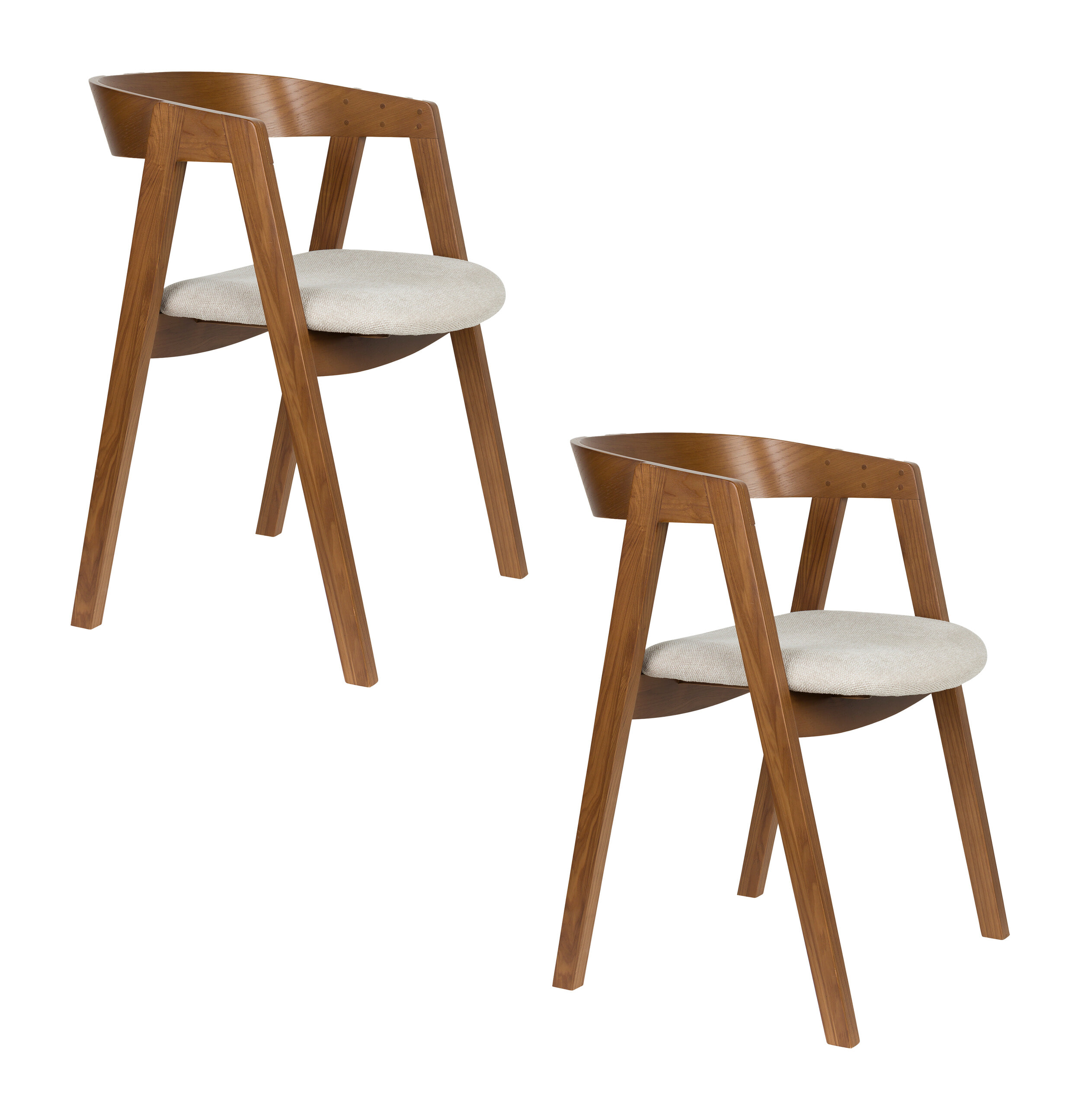 Zuiver Eetkamerstoel 'Mads' Essenhout, kleur Bruin