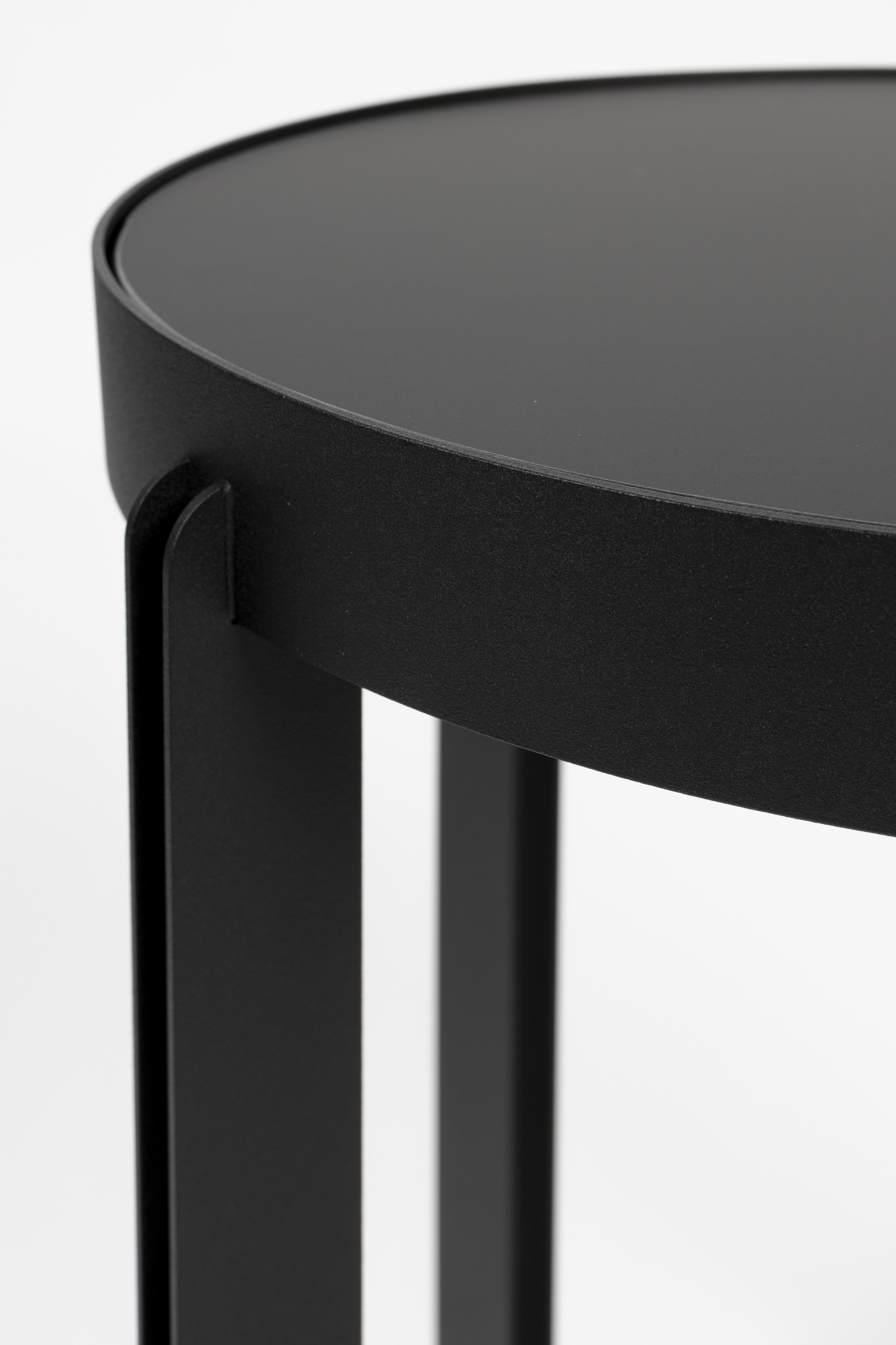 Zuiver Ronde Bijzettafel 'Centre' 43cm, kleur Zwart