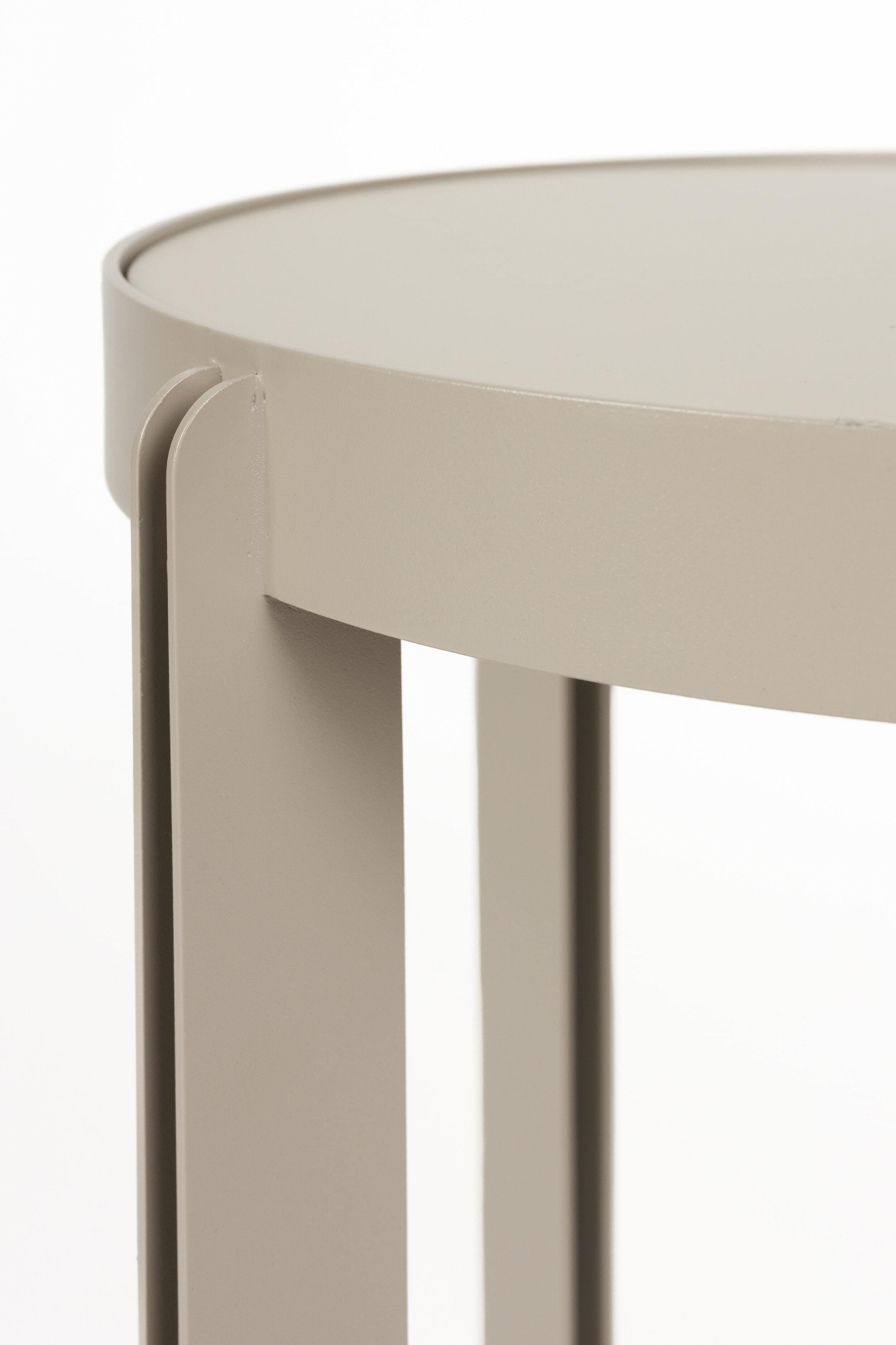 Zuiver Ronde Bijzettafel 'Centre' 43cm, kleur Beige