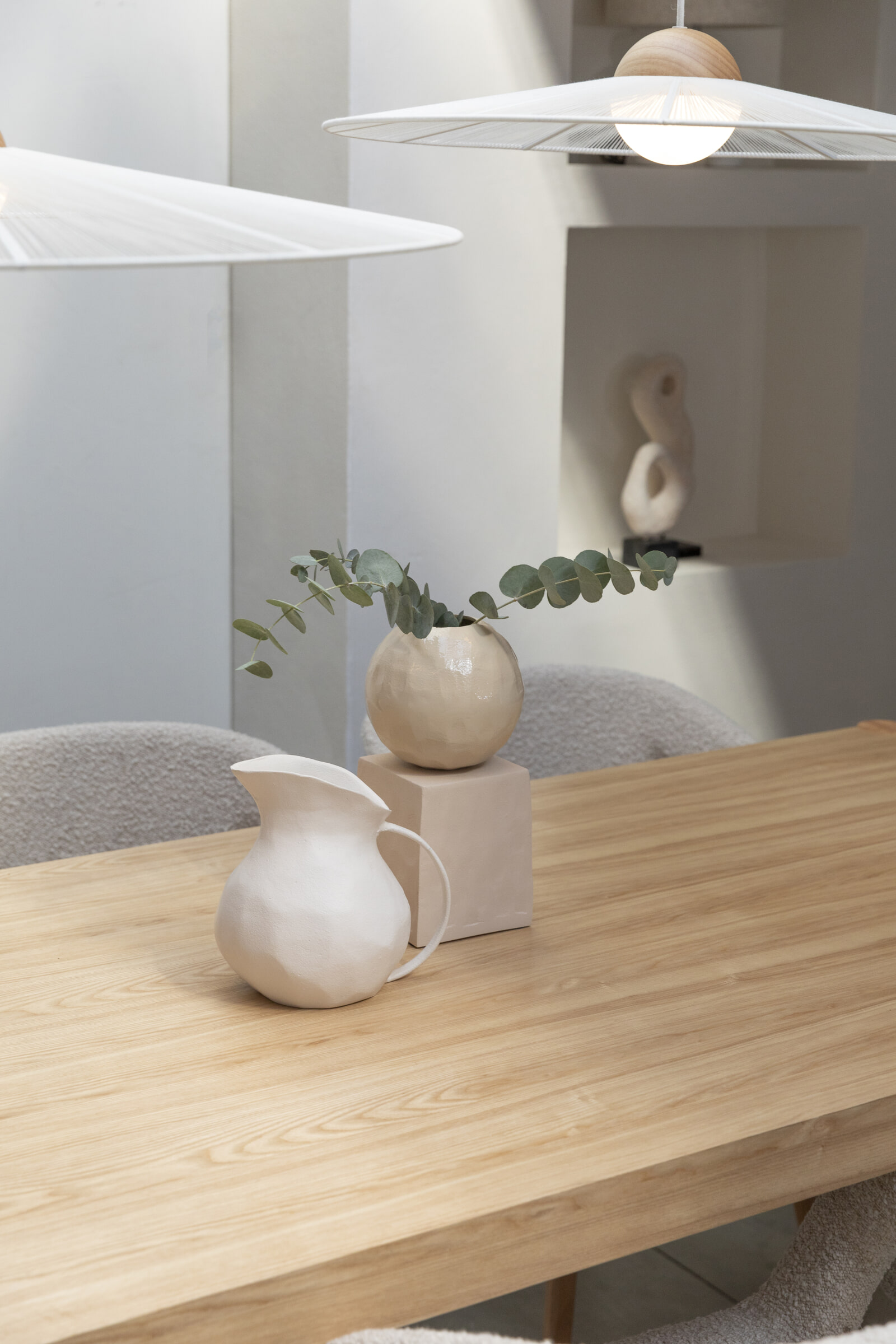 Zuiver Eettafel 'Sticks' Essen en rubberhout, 220 x 92cm