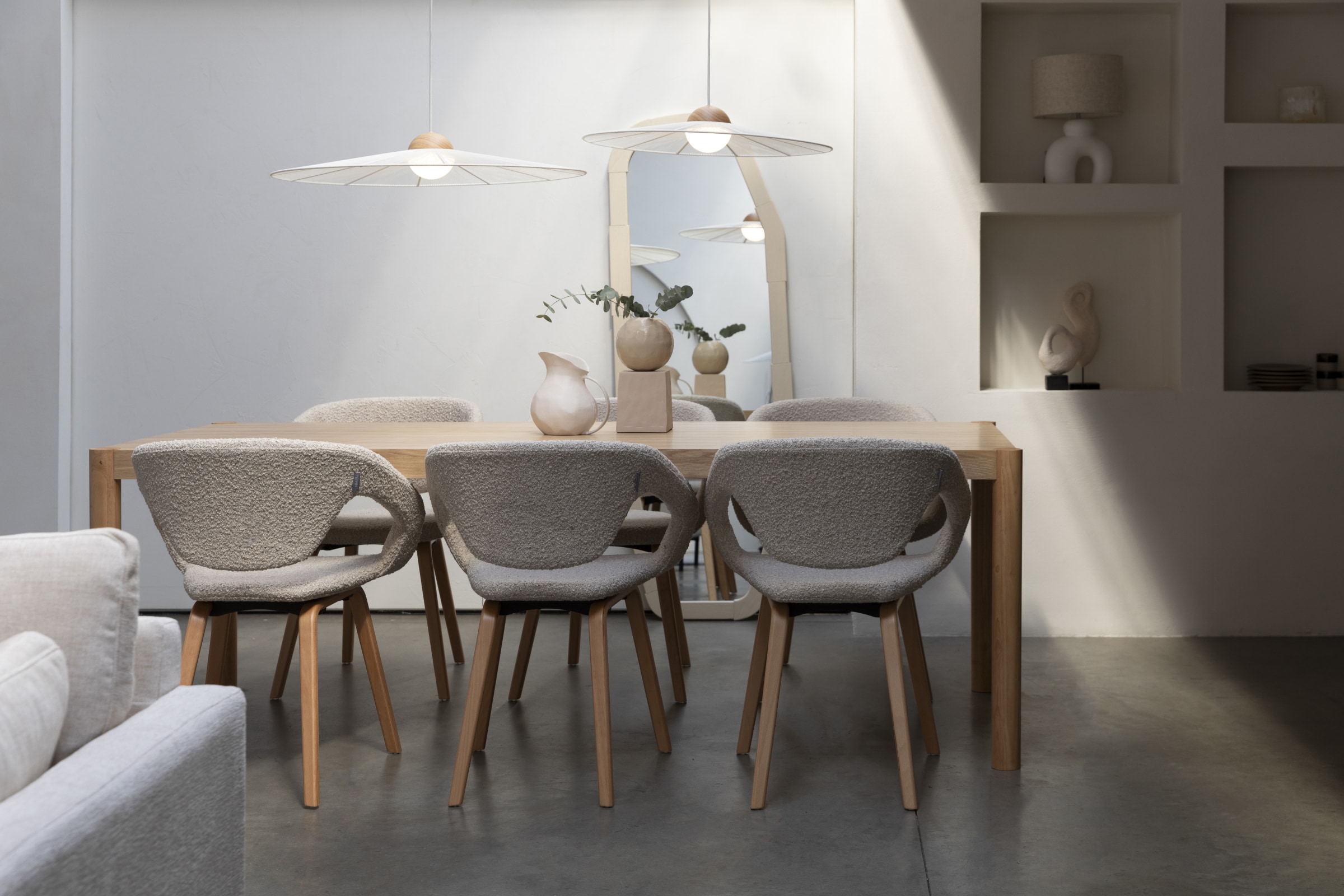 Zuiver Eettafel 'Sticks' Essen en rubberhout, 182 x 92cm