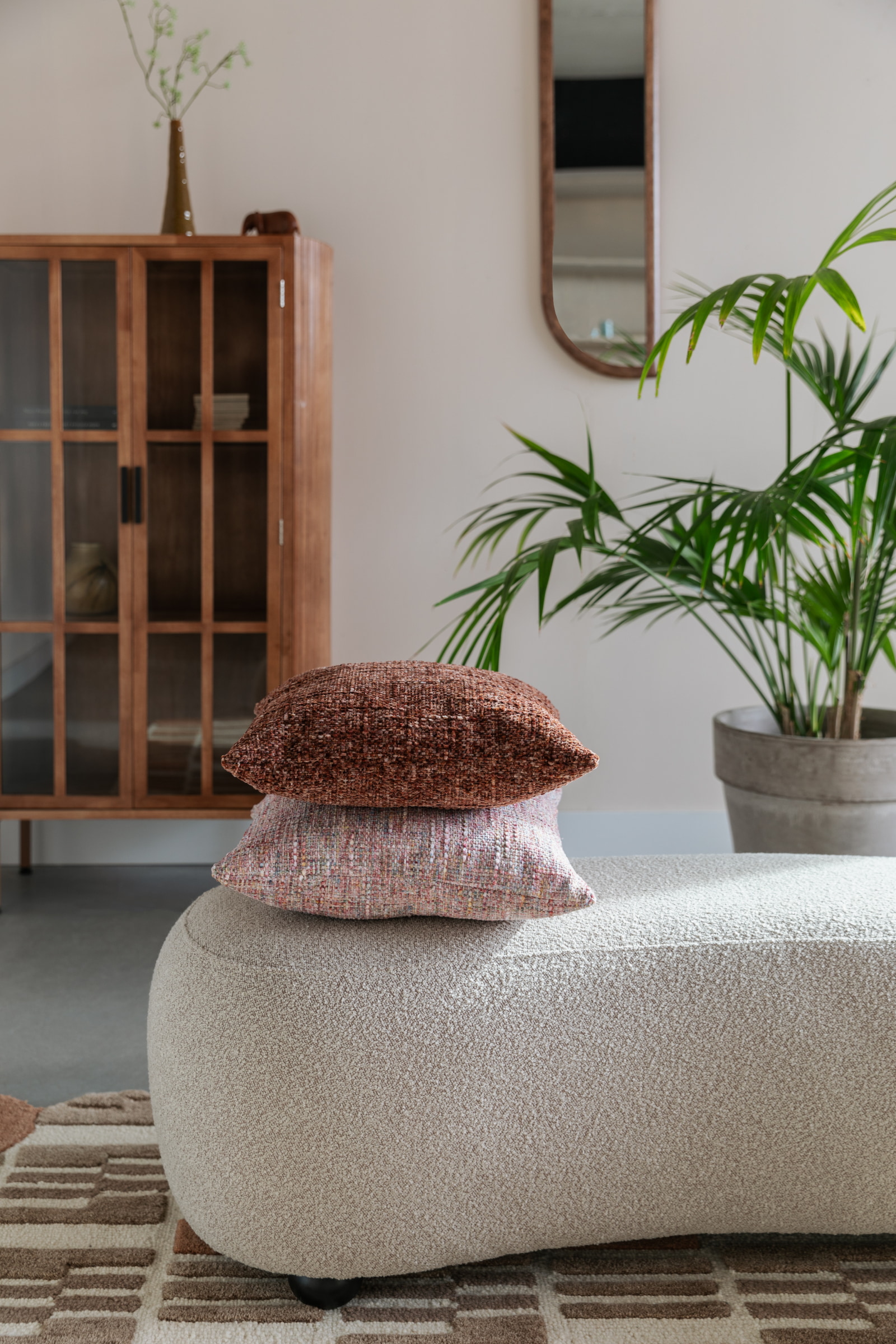ZILT Hocker 'Cheron' Bouclé, kleur Beige