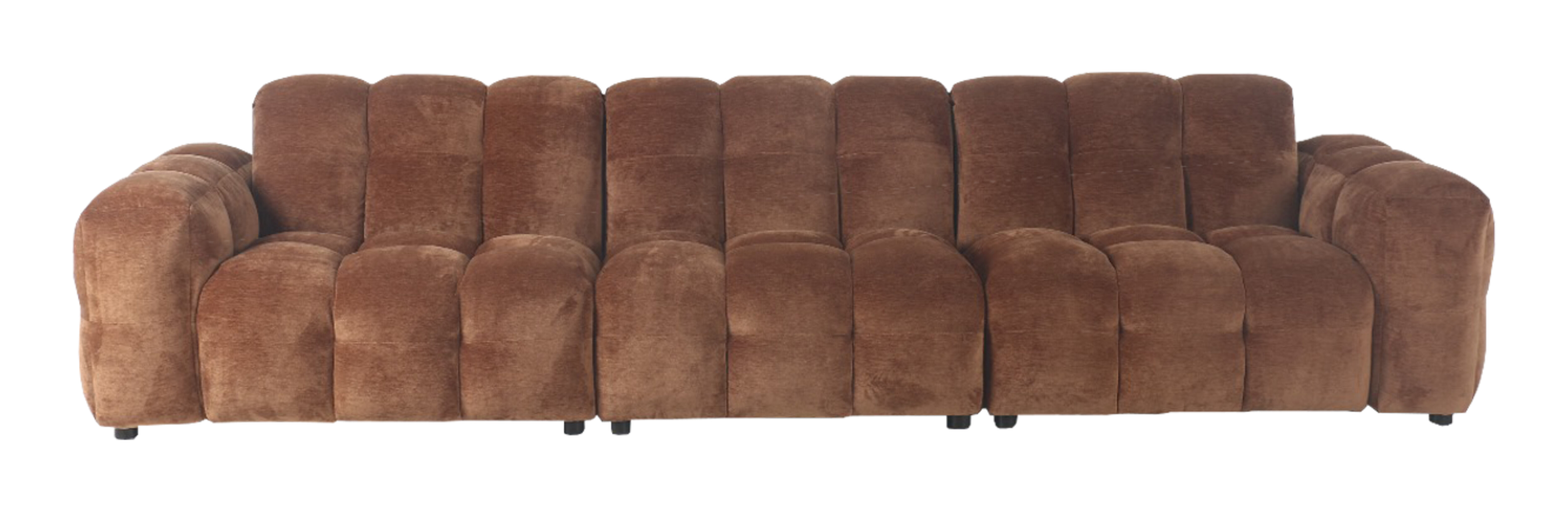 Dutchbone 4,5-zits Bank 'Hackman' Velvet, kleur Cognac