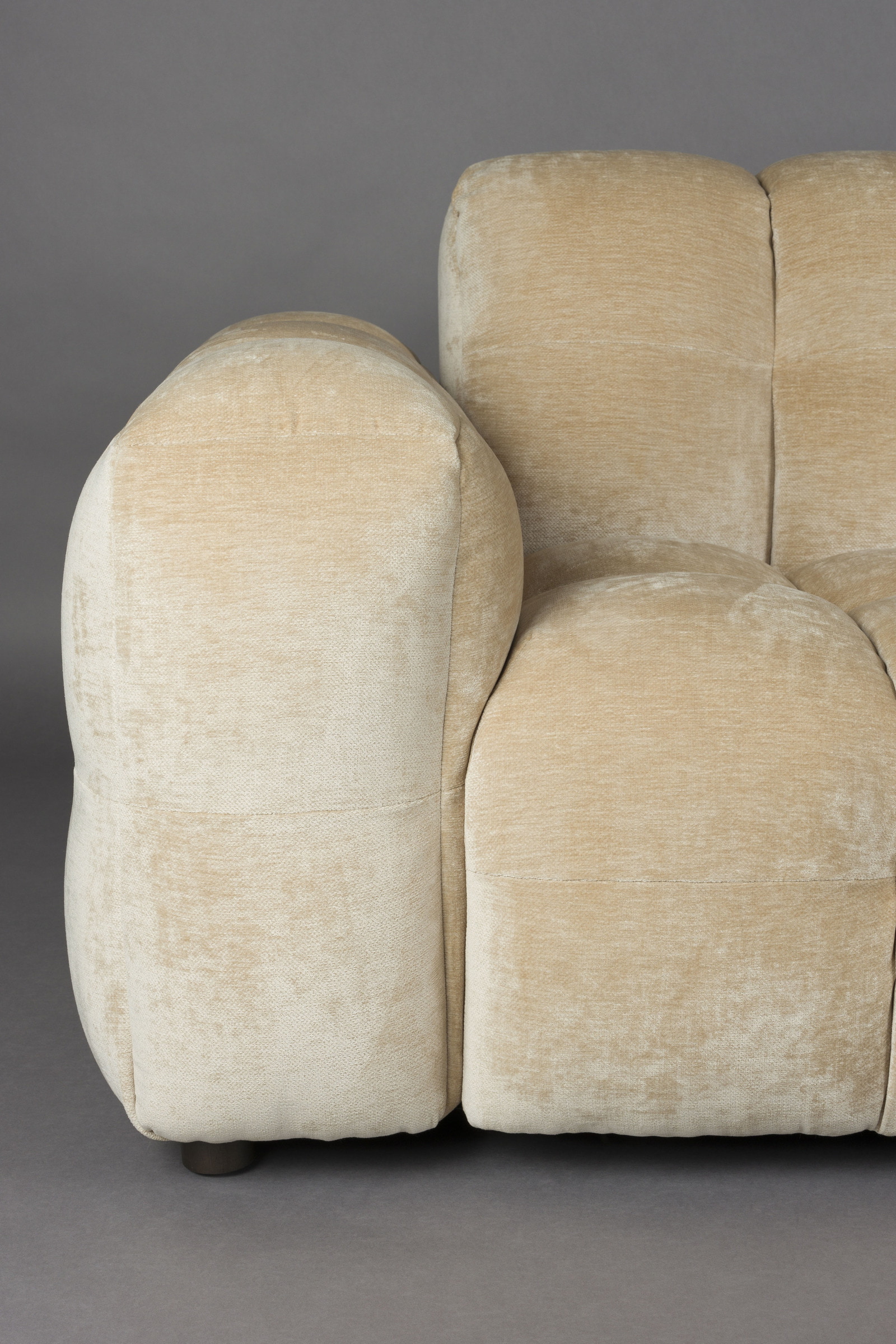 Dutchbone 3-zits Bank 'Hackman' Velvet, kleur Beige