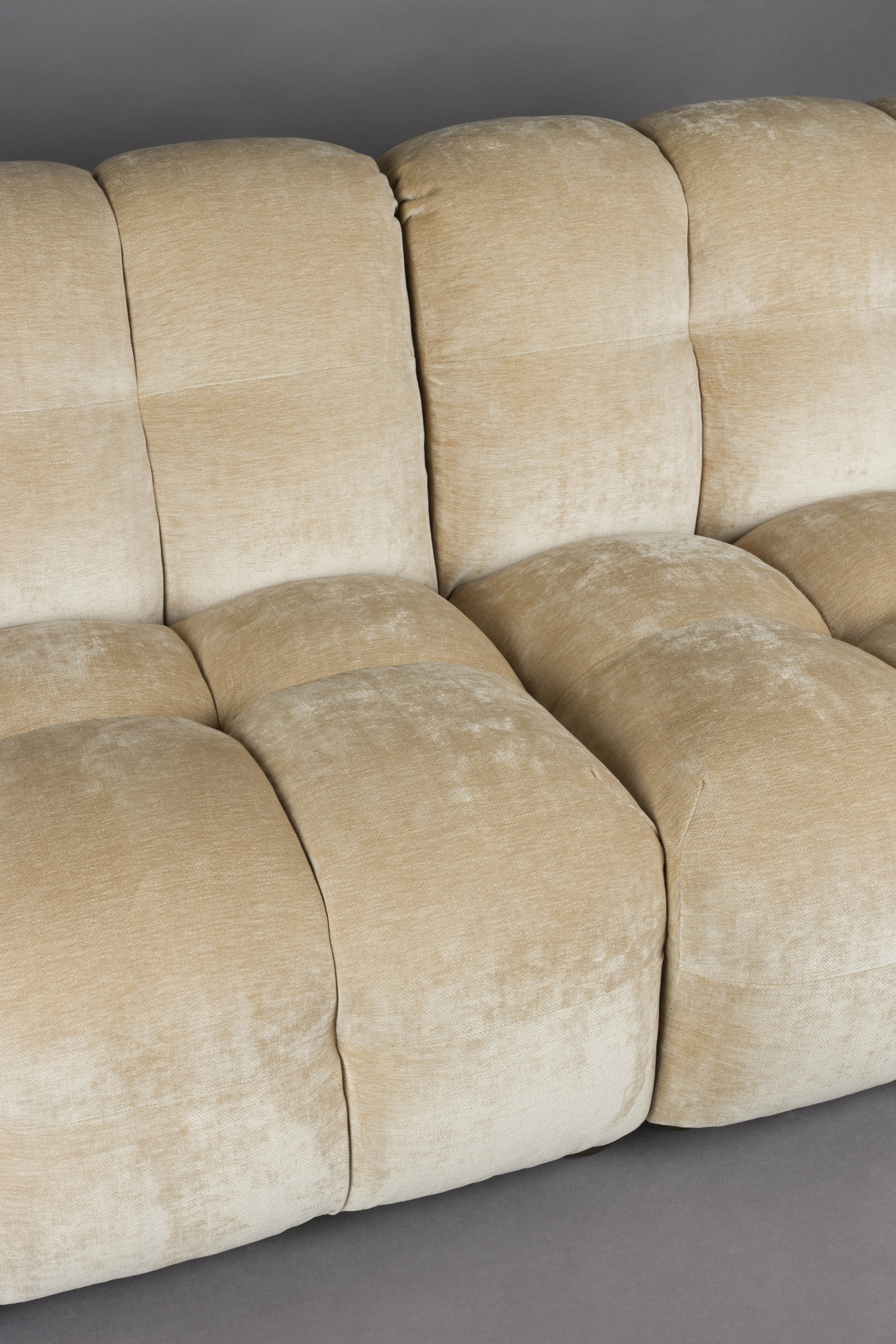 Dutchbone 3-zits Bank 'Hackman' Velvet, kleur Beige