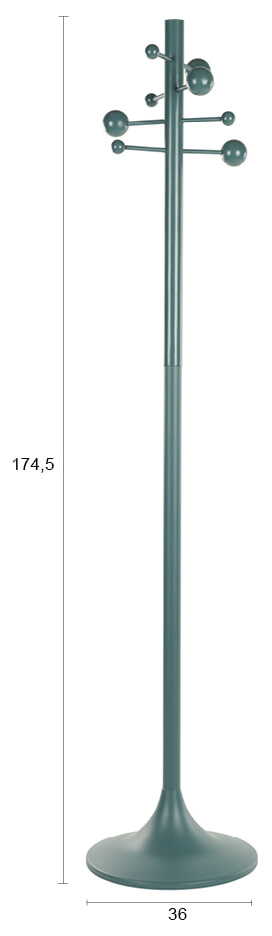 Zuiver Staande Kapstok 'Jason' 175cm hoog, kleur Blauw