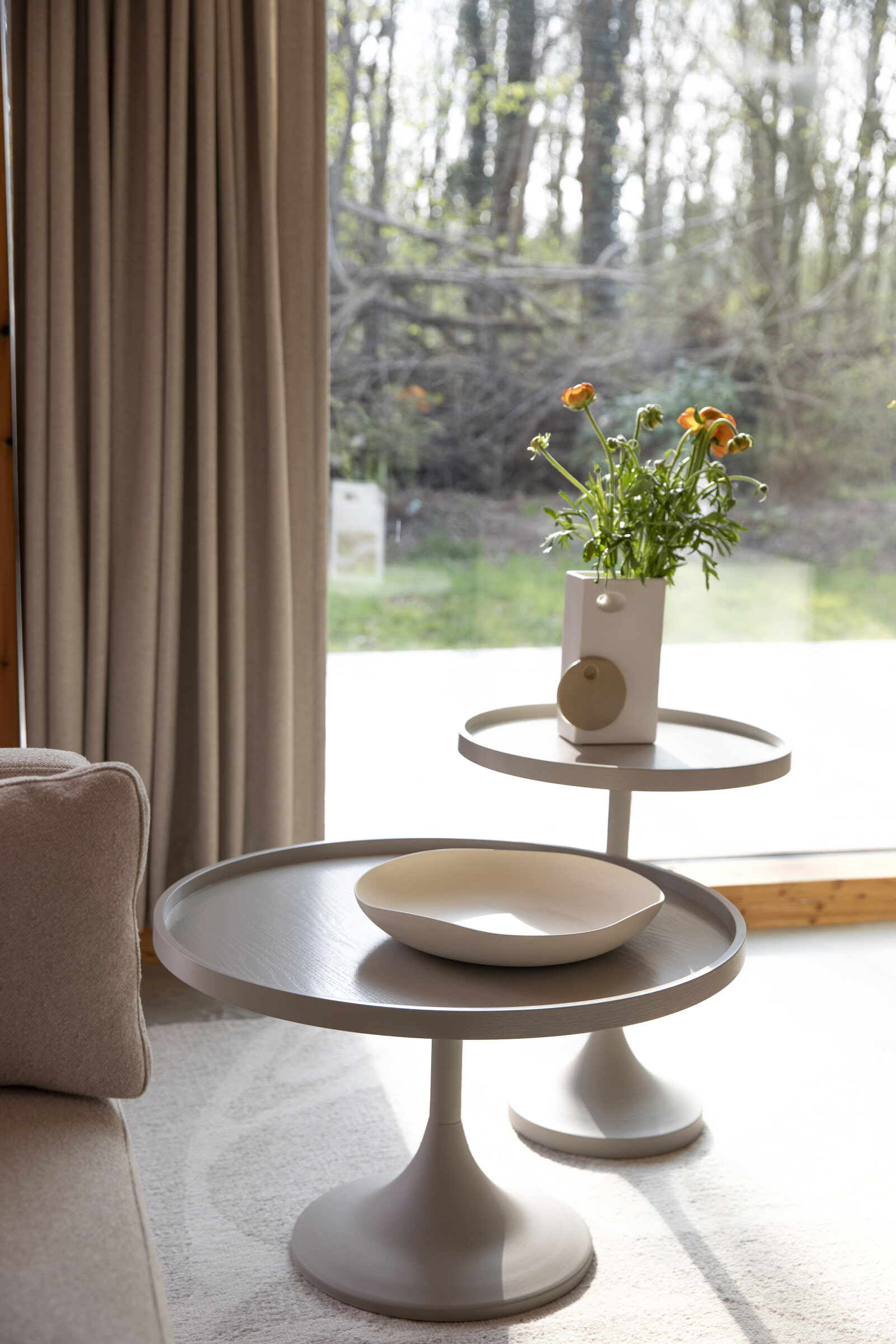 Zuiver Ronde Bijzettafel 'Jason' 46cm, kleur Beige