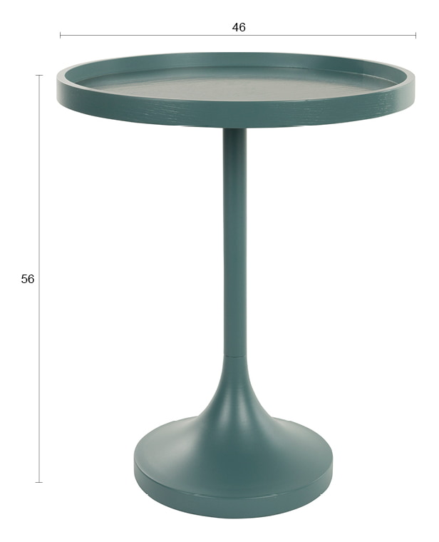 Zuiver Ronde Bijzettafel 'Jason' 46cm, kleur Blauw