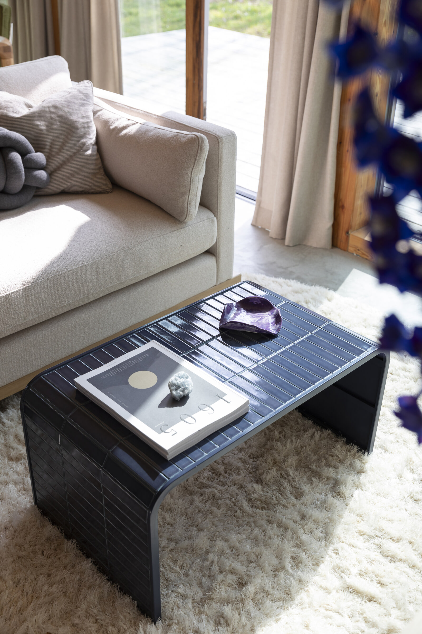 Zuiver Salontafel 'Tiles' 80 x 47cm, kleur Blauw