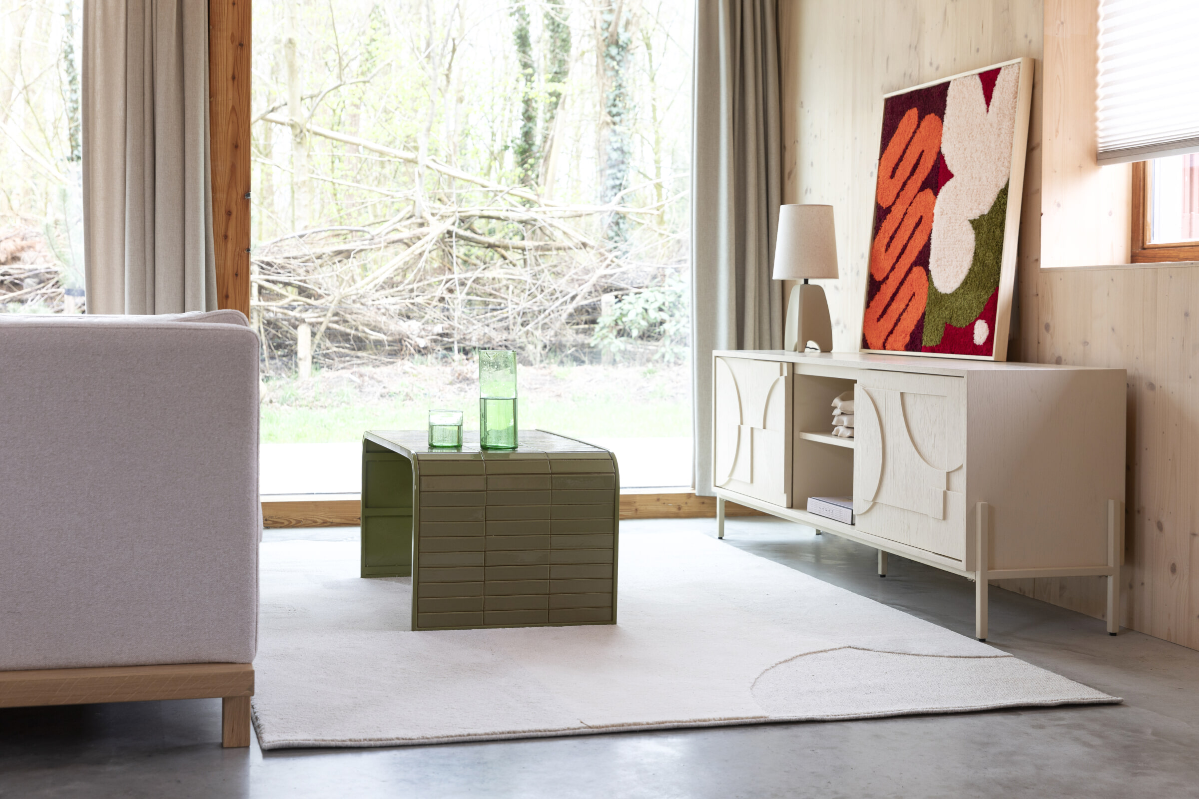 Zuiver Salontafel 'Tiles' 80 x 47cm, kleur Groen