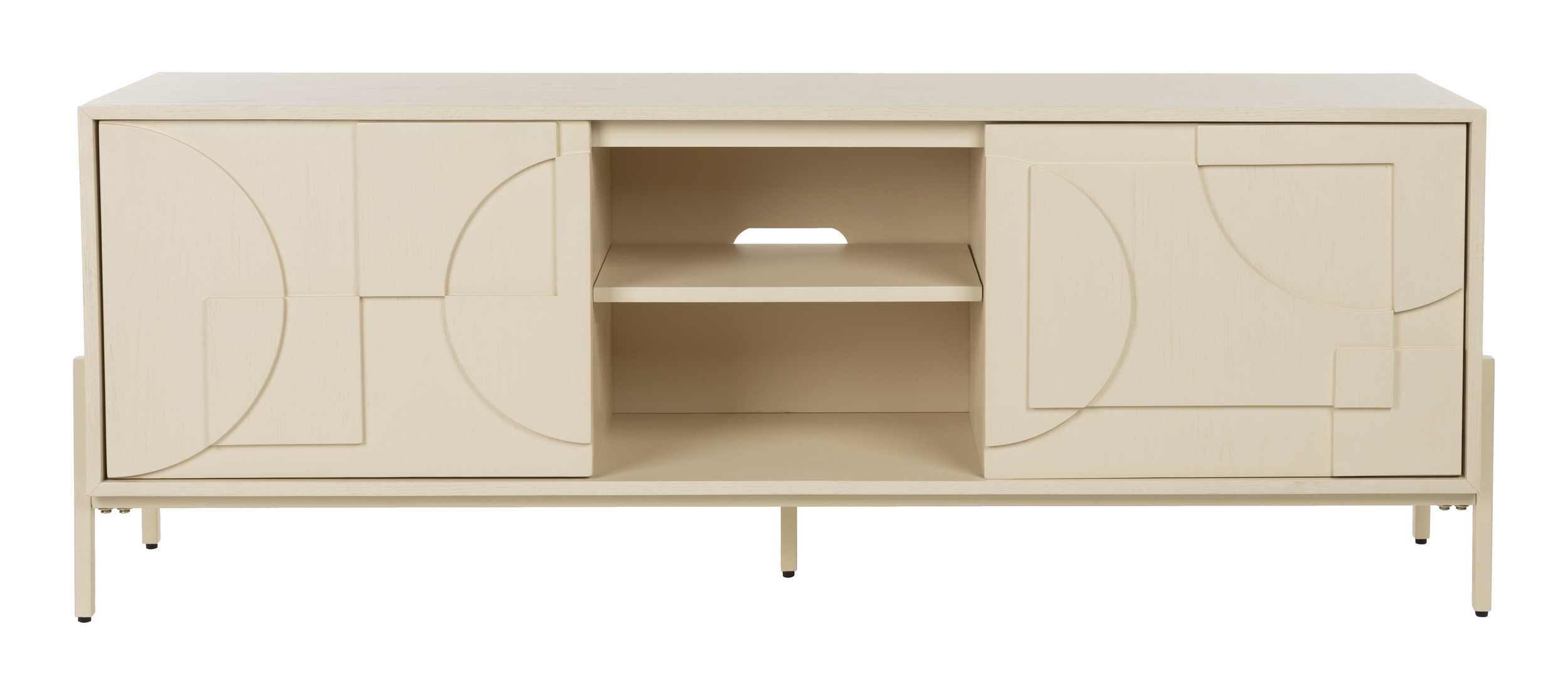 Zuiver TV-meubel 'Faces' Eikenhout, 160cm, kleur Beige