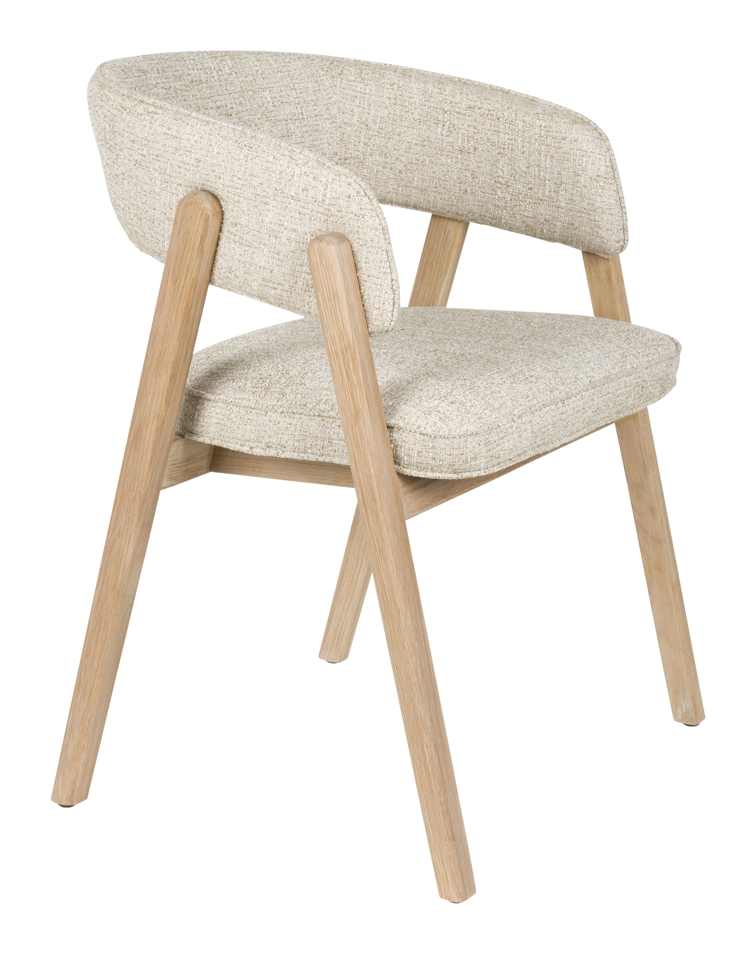 Zuiver Eetkamerstoel 'Bright' Met armleuning, Eikenhout en stof