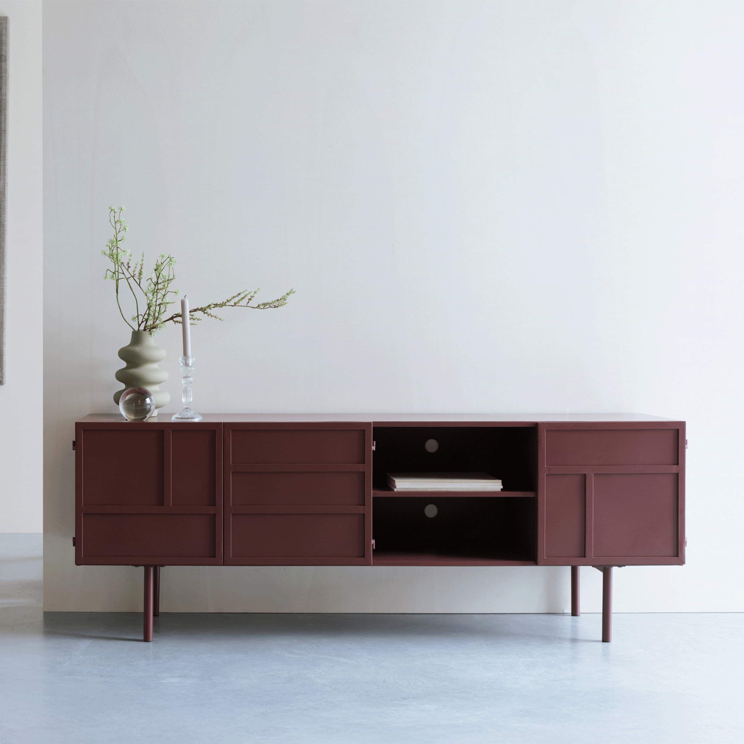 ZILT TV-meubel Chisholm 105cm - Rood