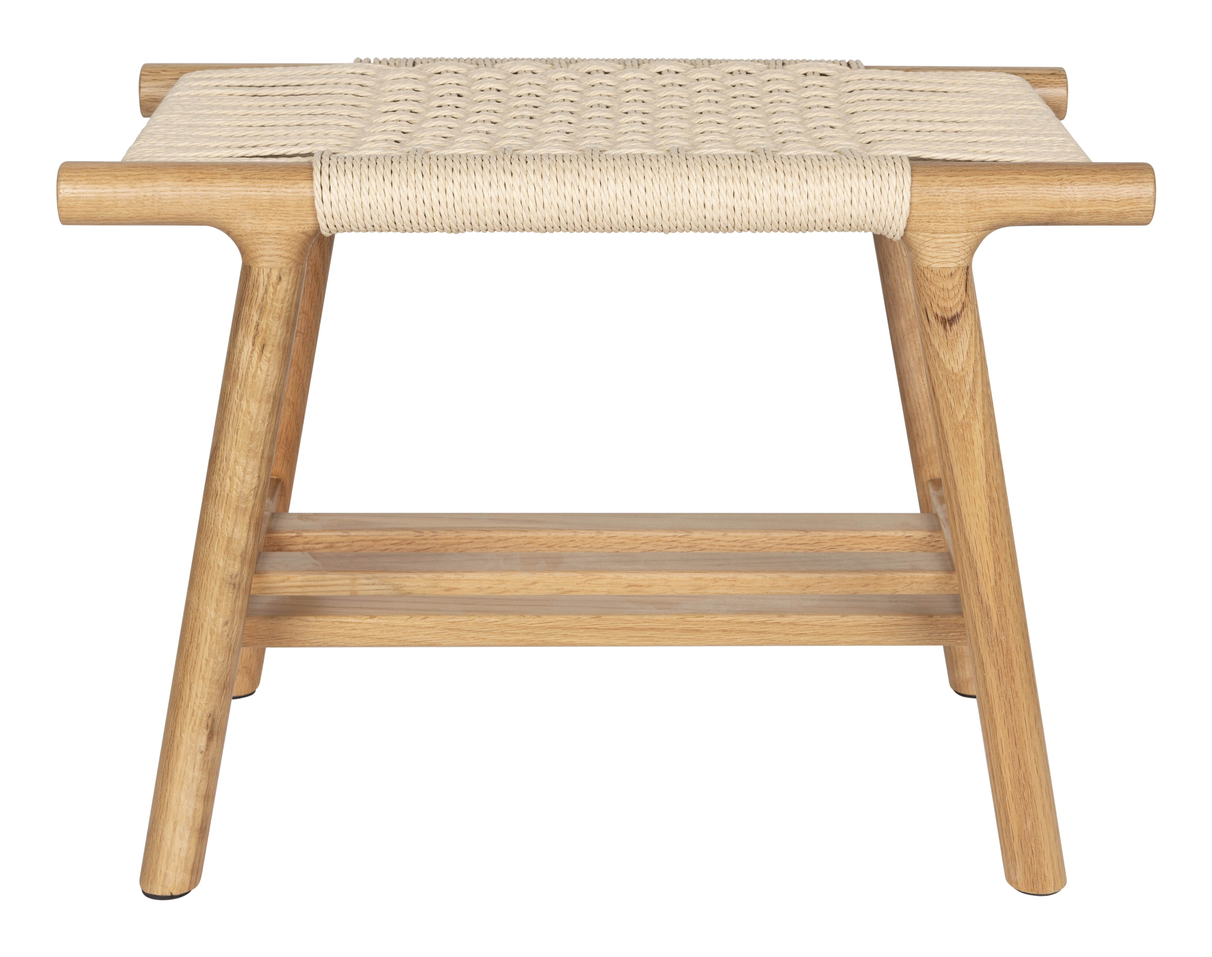 Dutchbone Krukje 'Kintaro' Eikenhout en touw, kleur Naturel