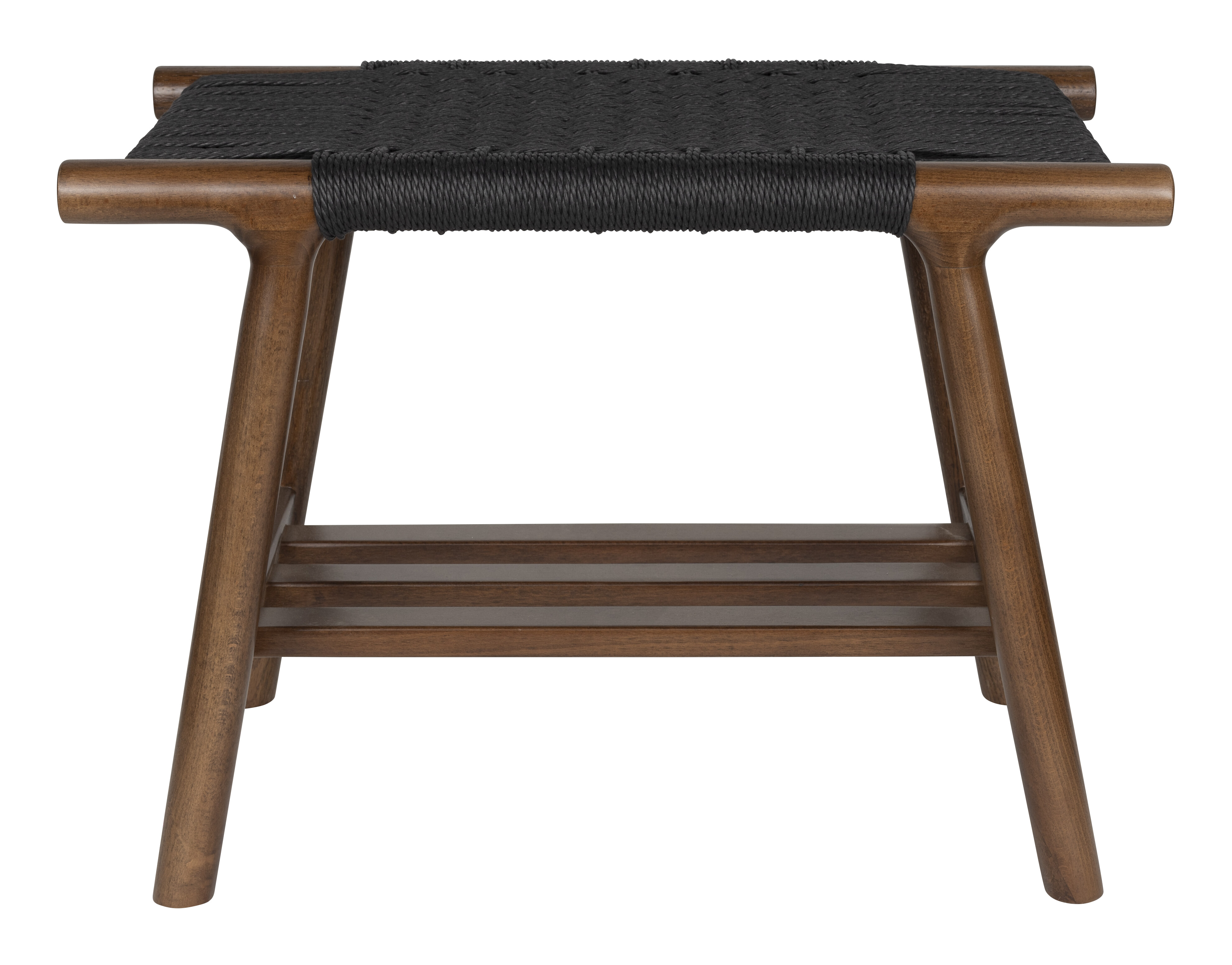 Dutchbone Krukje 'Kintaro' Eikenhout en touw, kleur Walnoot