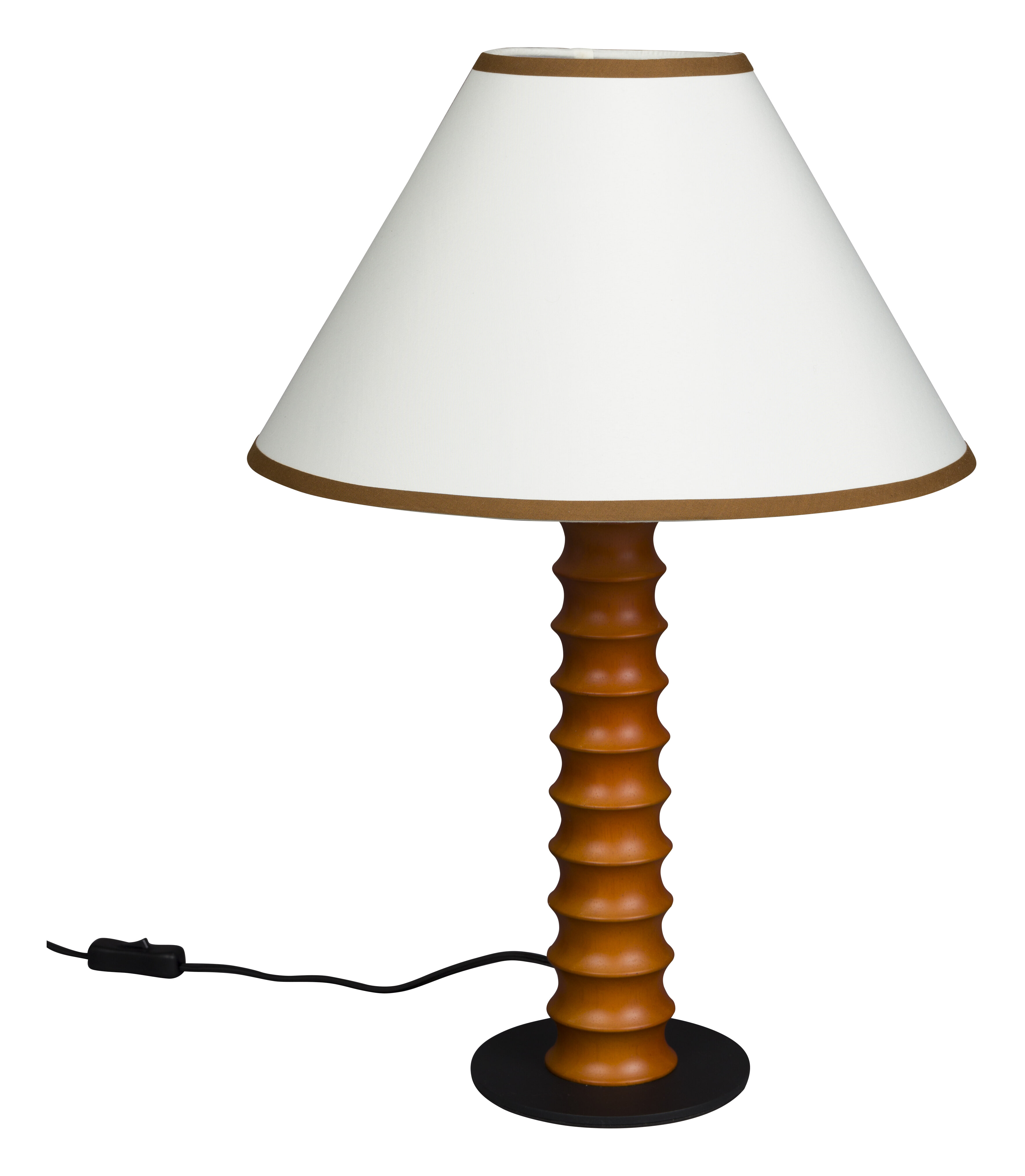 Dutchbone Tafellamp Horace Katoen en eikenhout - Wit