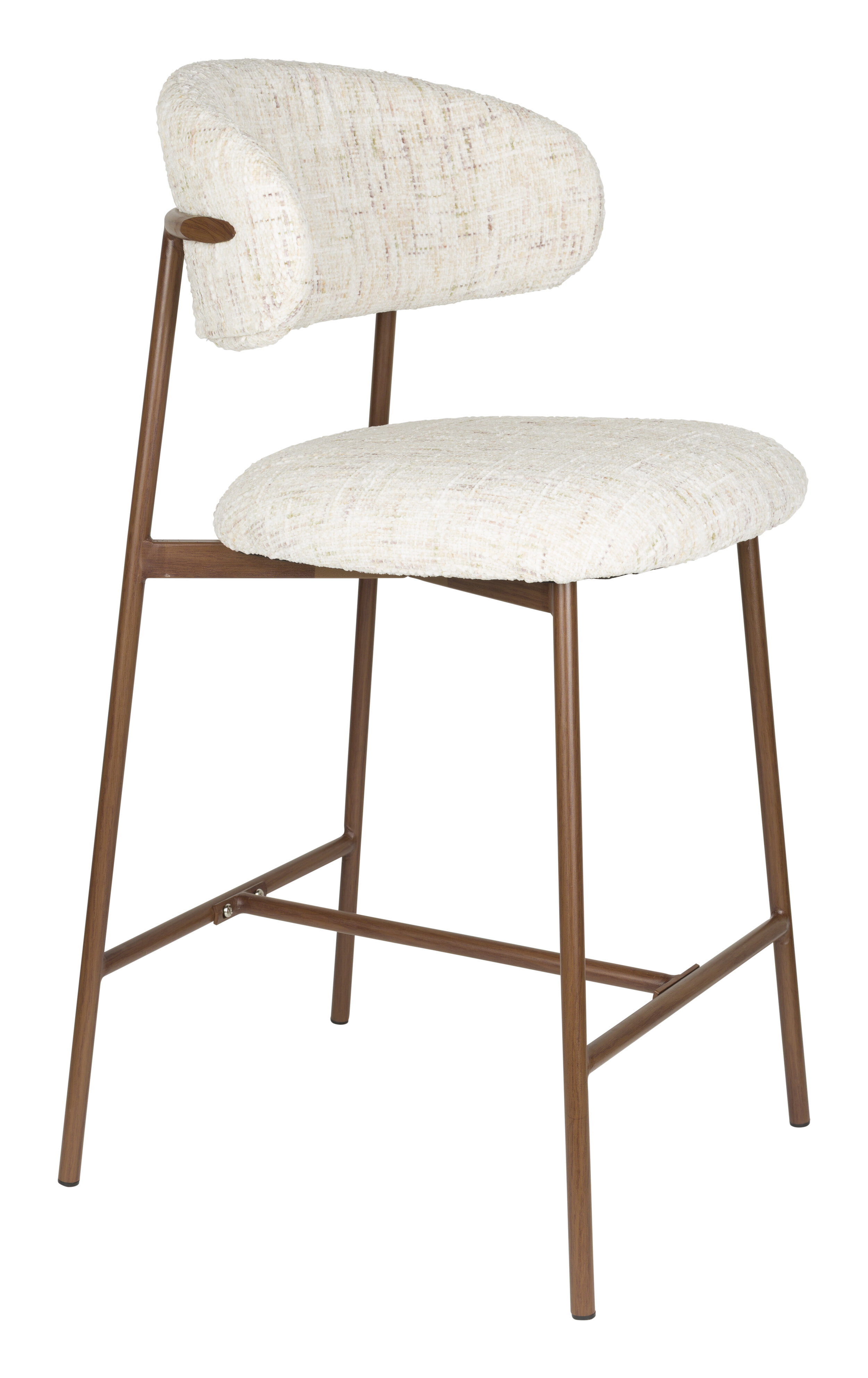 ZILT Barstoel 'Arlena' Geweven stof (zithoogte 65cm)