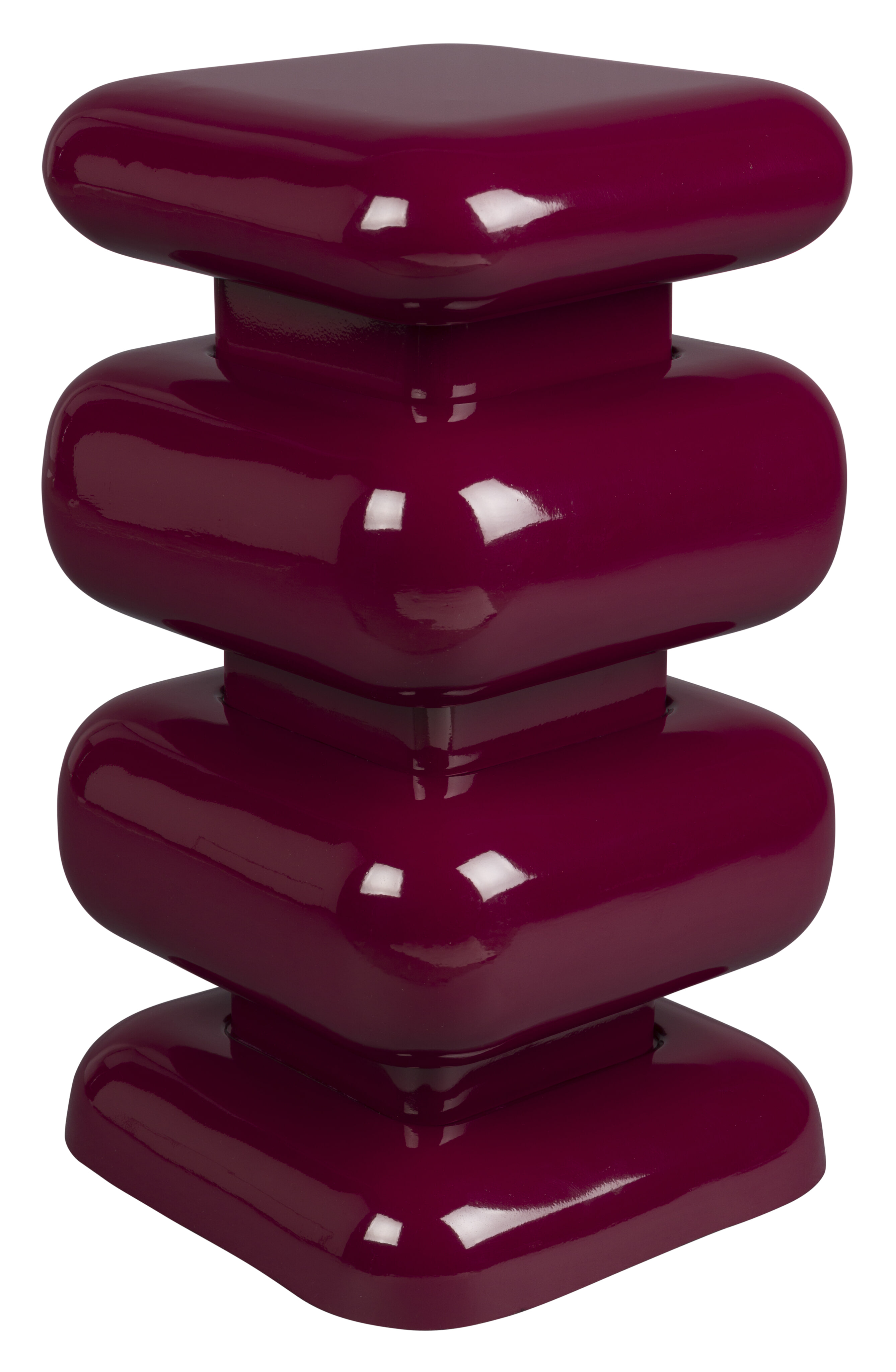 Dutchbone Krukje/Bijzettafel 'Stubby' kleur Bordeaux