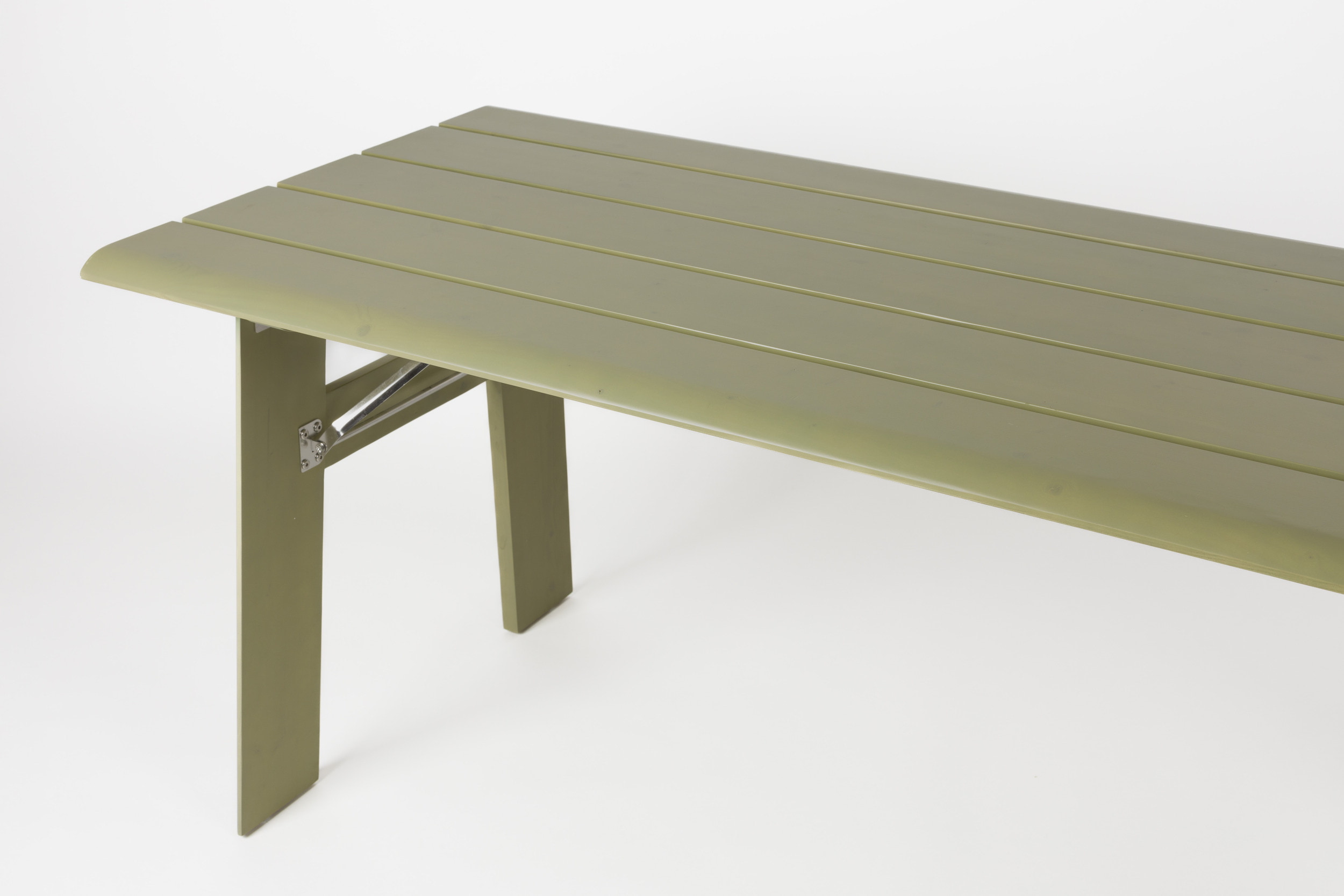 Zuiver Inklapbare Picknickset 'Avenue' Met tuintafel en 2 tuinbanken, kleur Desert Sage