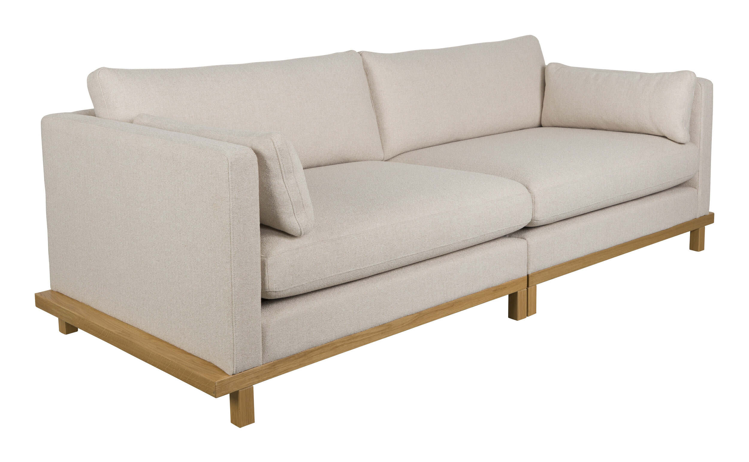 Zuiver 3-zits Bank 'Blossom' Bouclé en geweven stof, kleur Zand