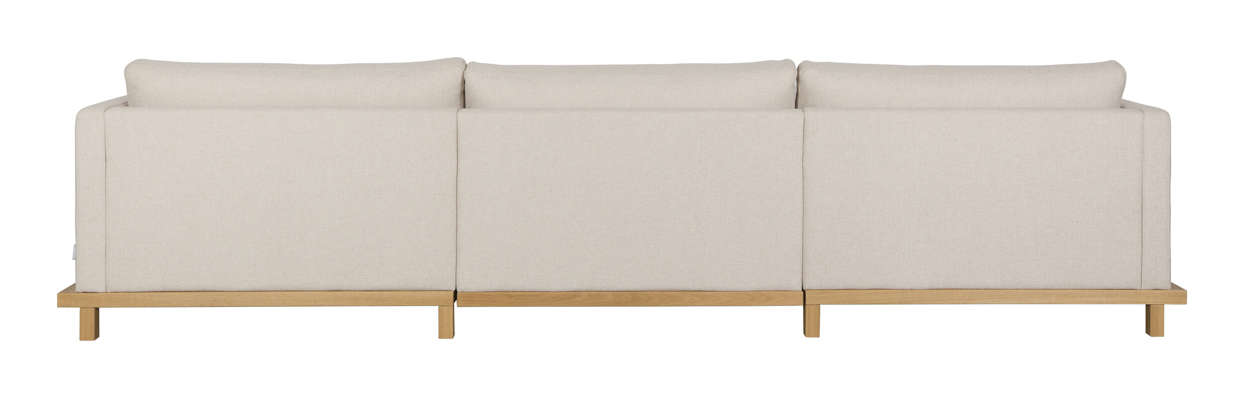 Zuiver 4,5-zits Bank 'Blossom' Eikenhout en bouclé, kleur Zand