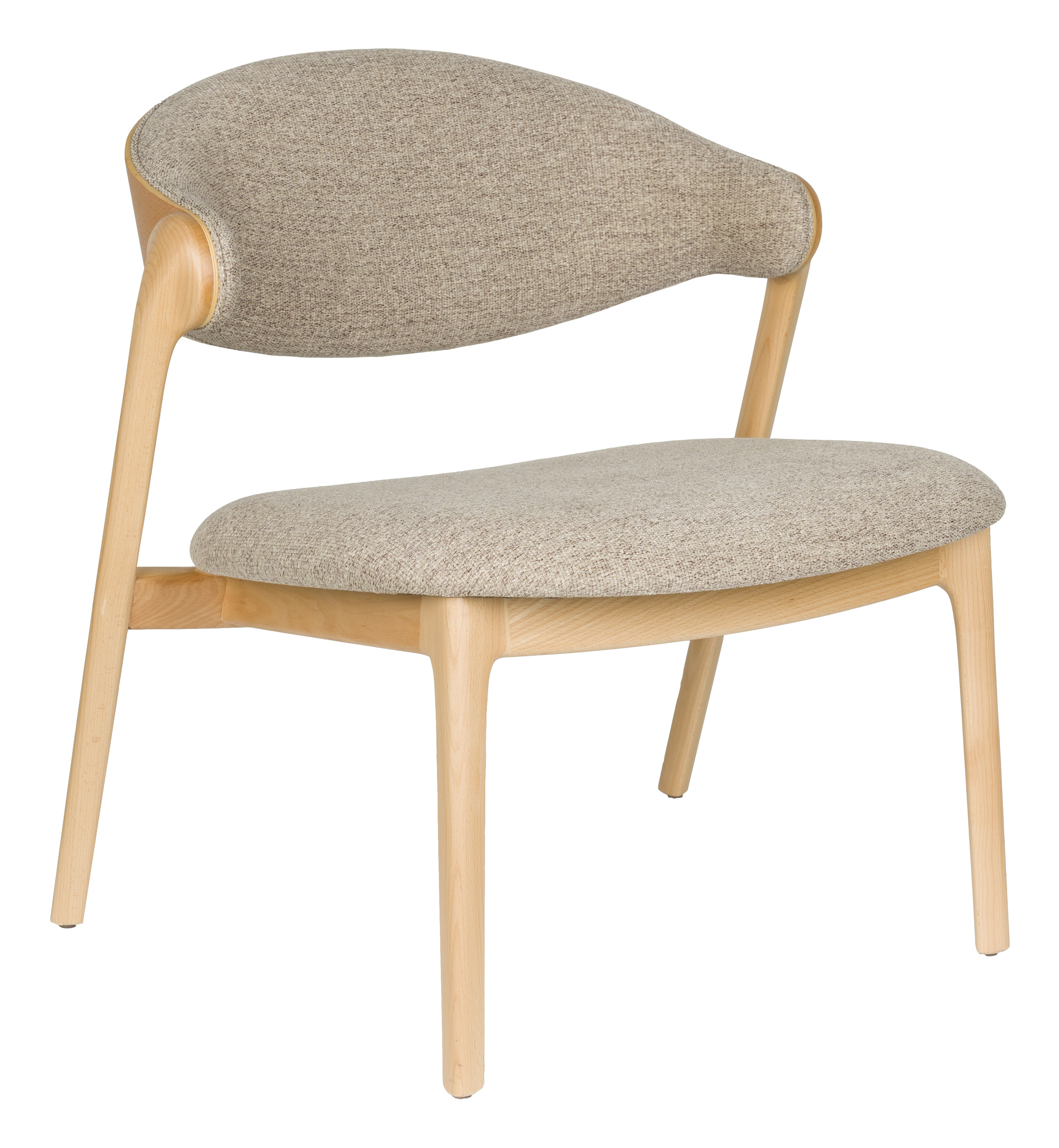 Dutchbone Fauteuil Babington Stof en beukenhout - Naturel