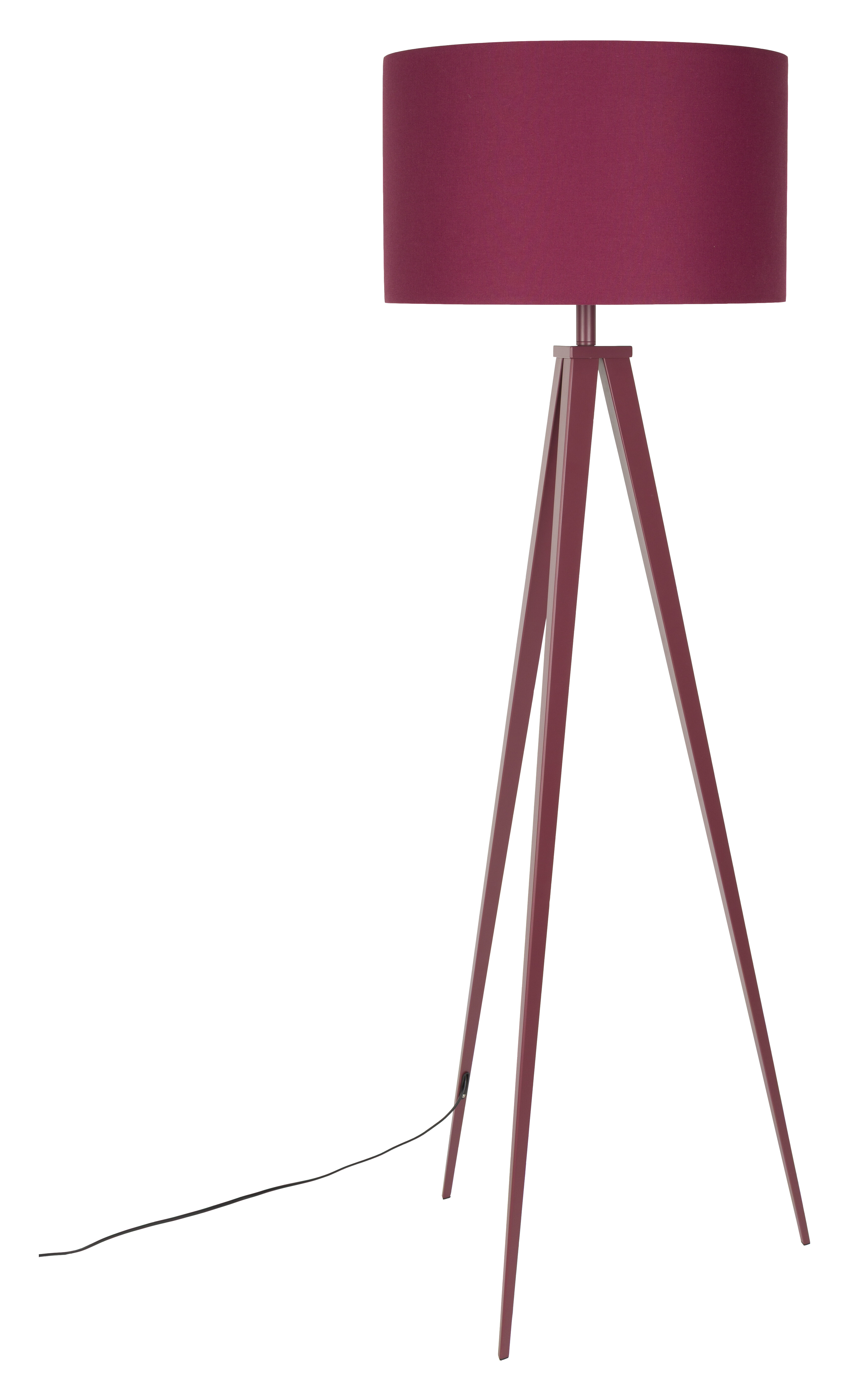 Zuiver Vloerlamp 'Tripod' 157cm, kleur Marsala