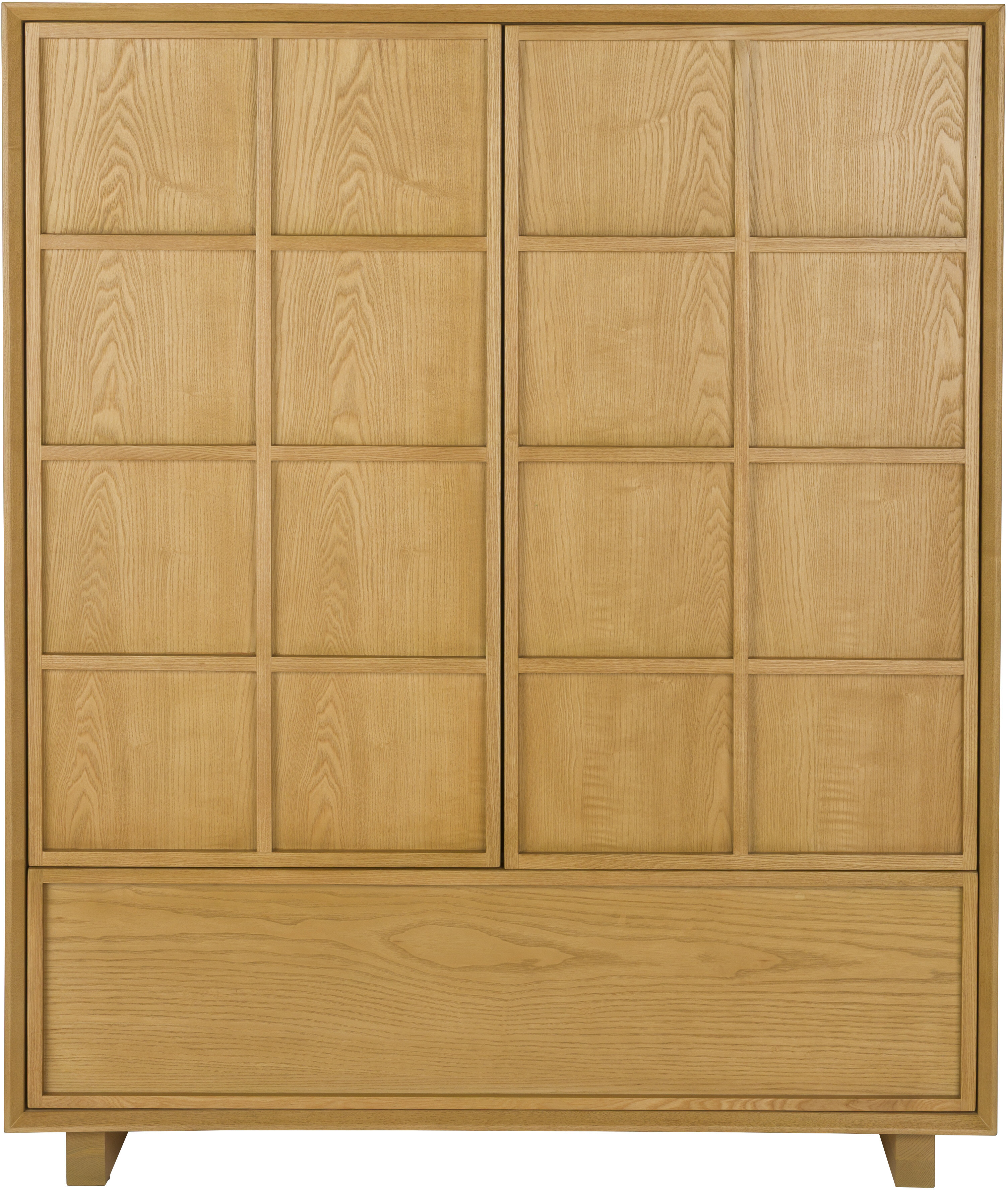 Zuiver Opbergkast Raster Essenhout, 120 x 100cm - Naturel