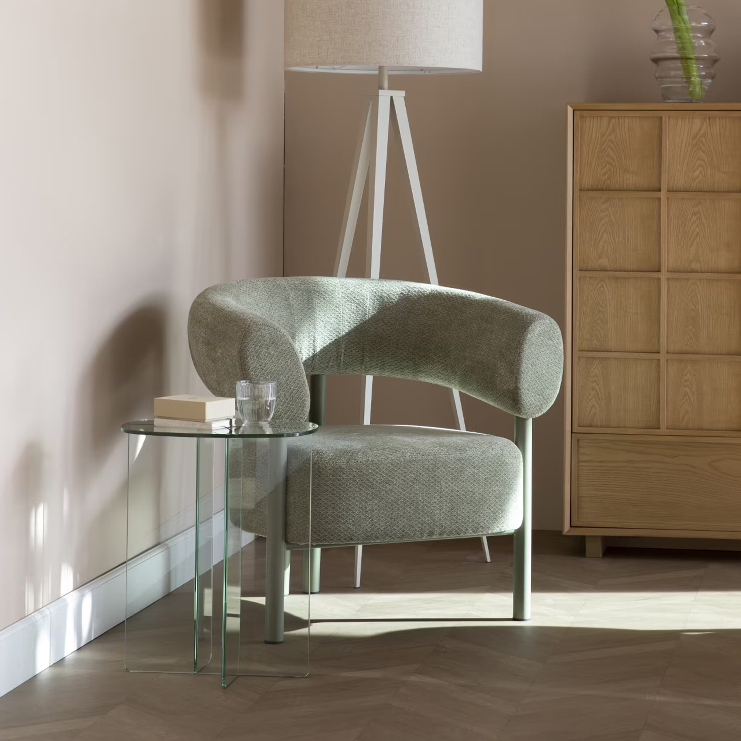 Zuiver Fauteuil 'Heels' Geweven stof, kleur Groen