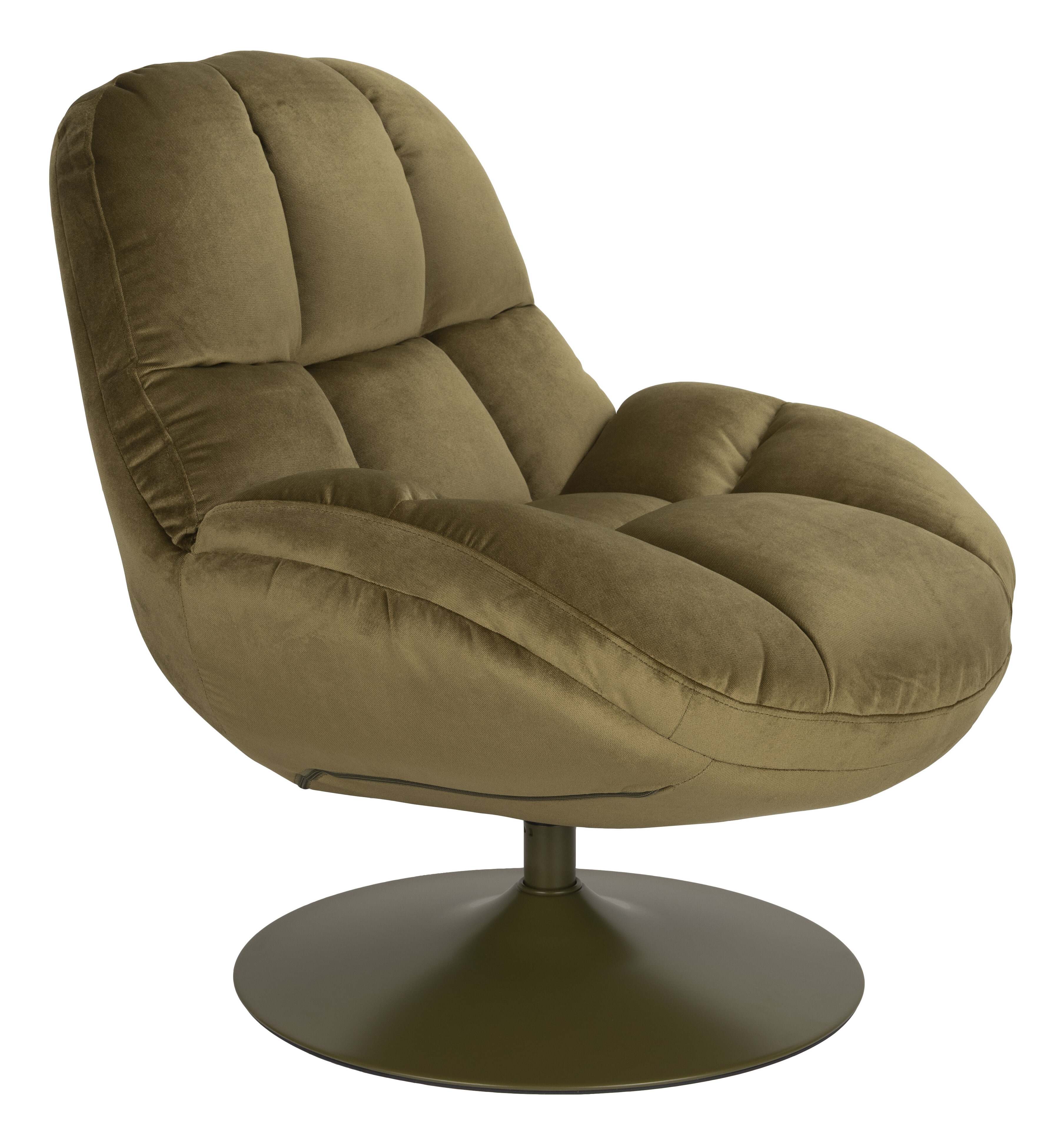 ZILT Draaifauteuil 'Samer' Velvet, kleur Groen
