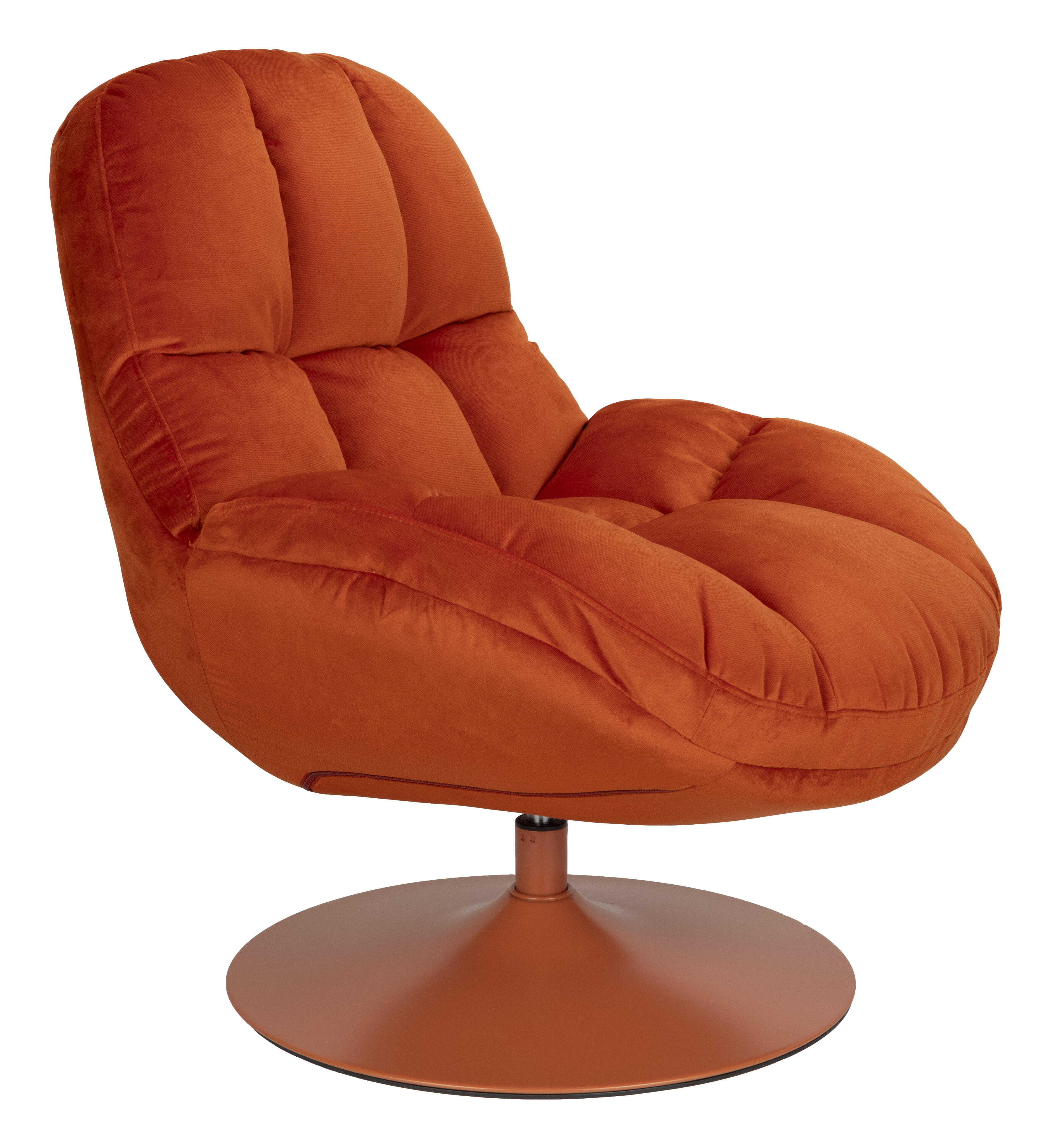 ZILT Draaifauteuil 'Samer' Velvet, kleur Oranje