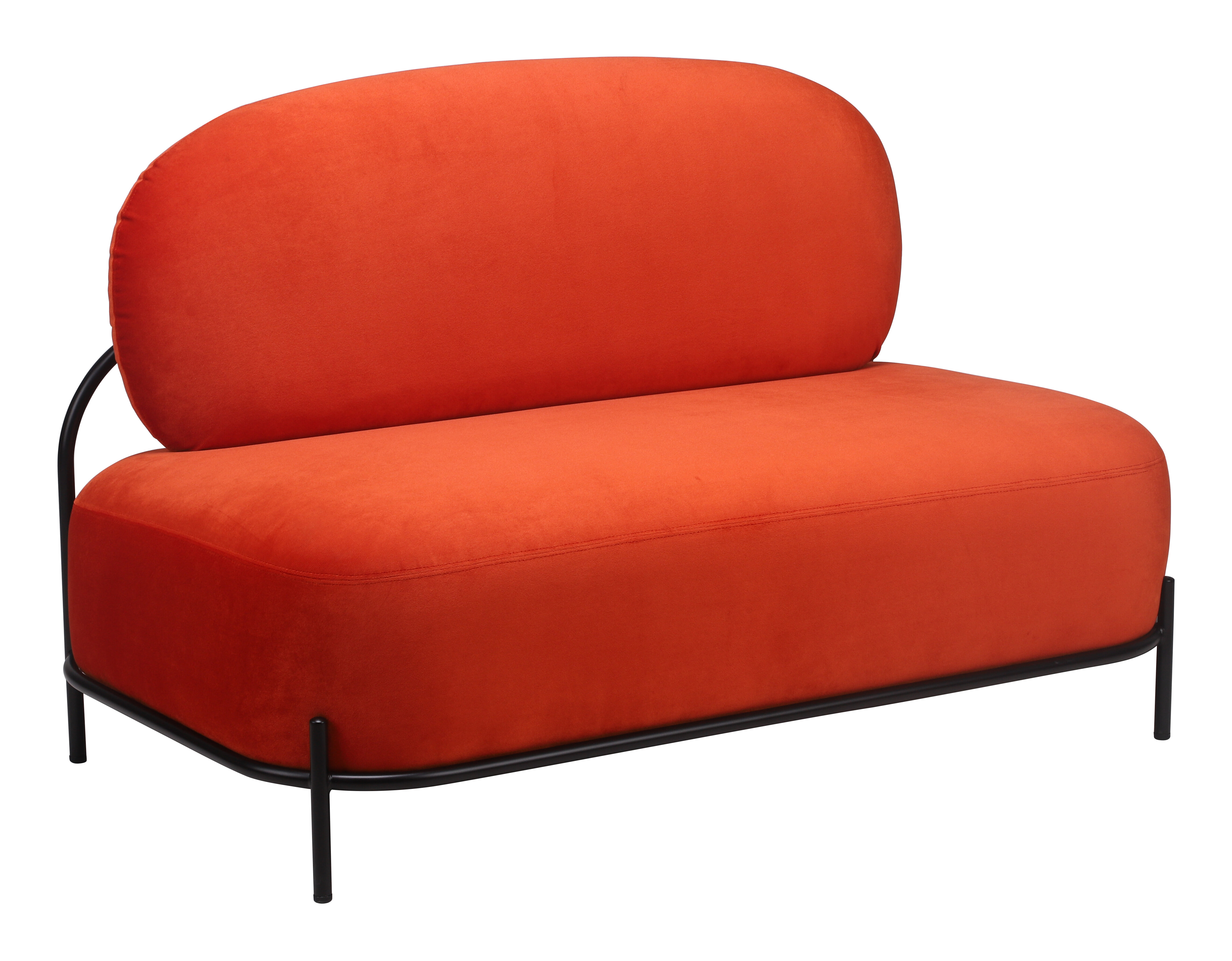 ZILT 2-zits Bank Dinos Velvet - Oranje